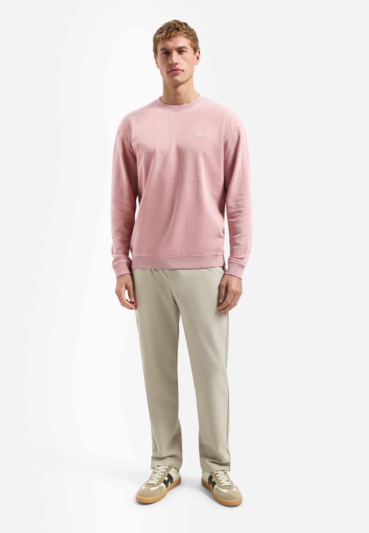 Garment-dyed sweater | Light Mauve
