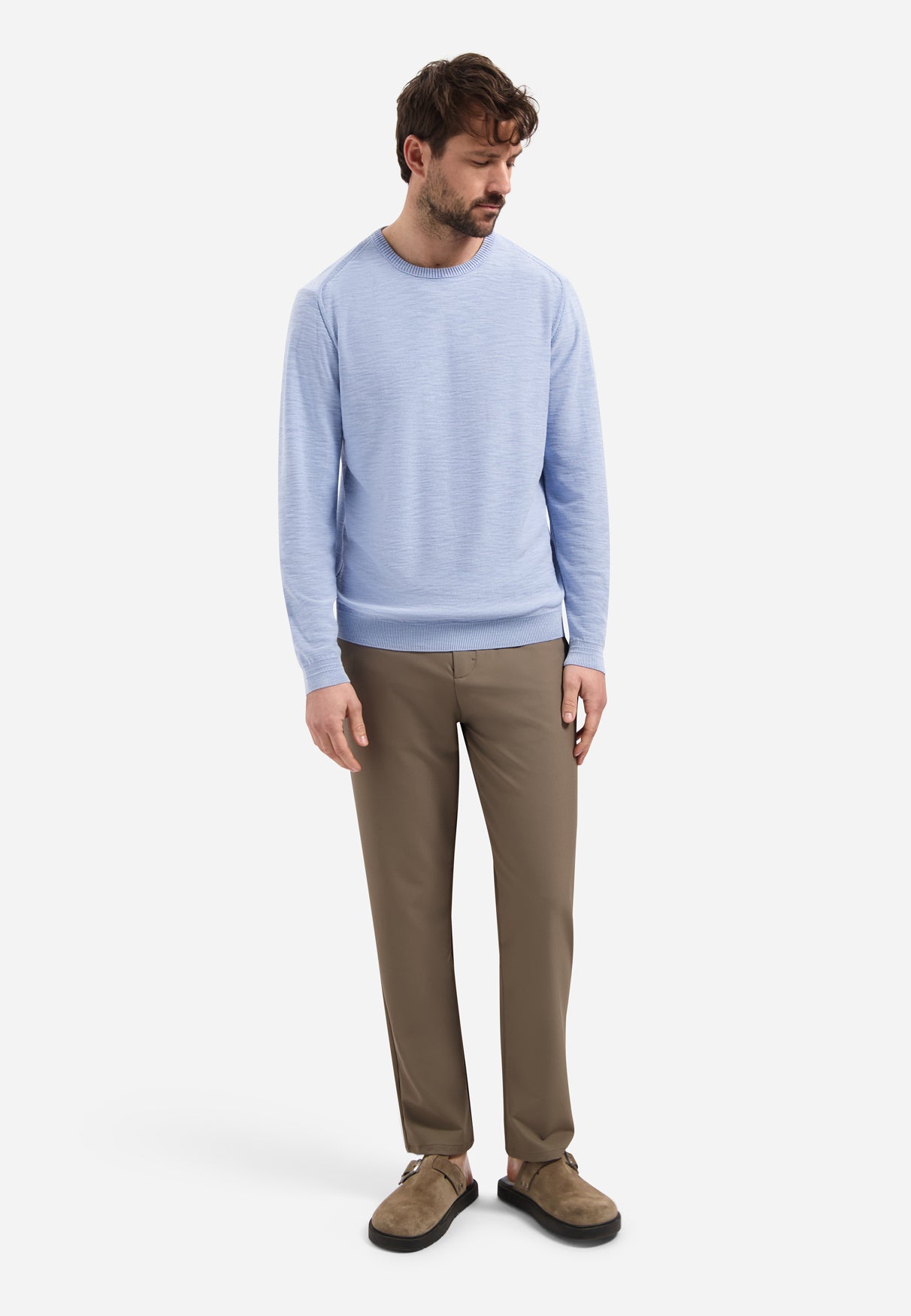 Fine-knit sweater | Blue