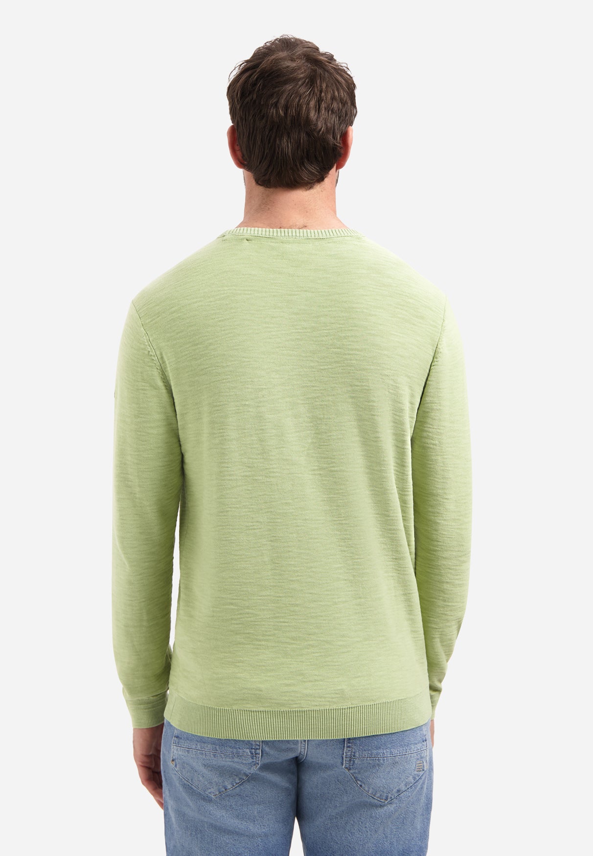 Fine-knit sweater | Green