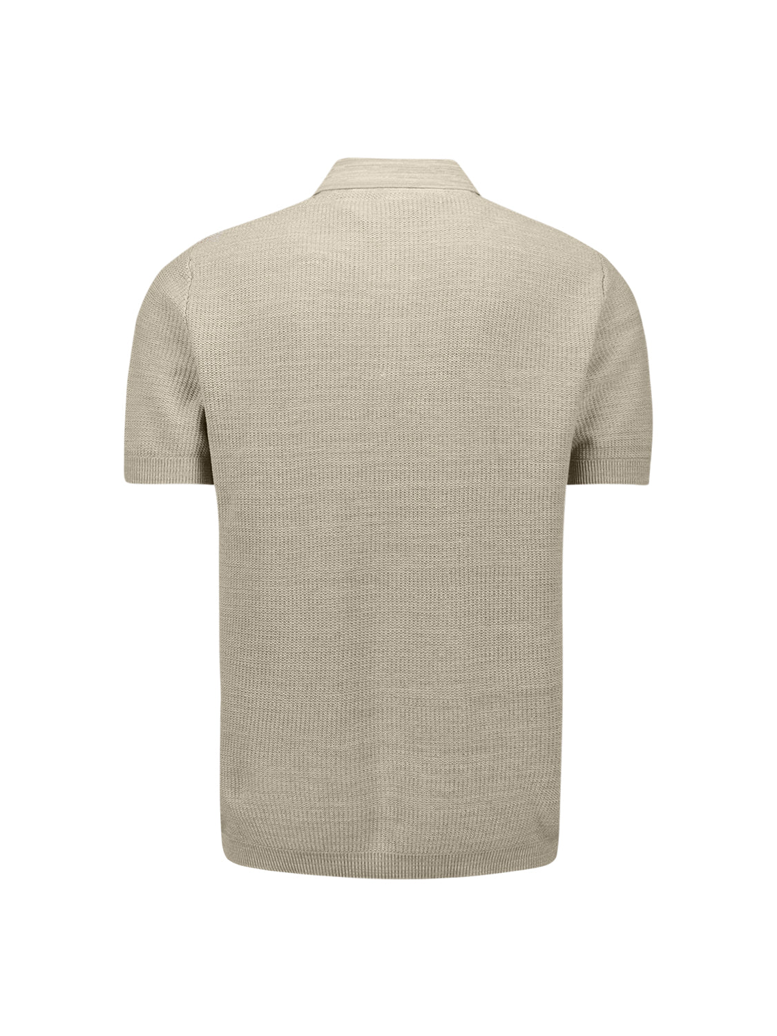 Knitted polo shirt | Taupe