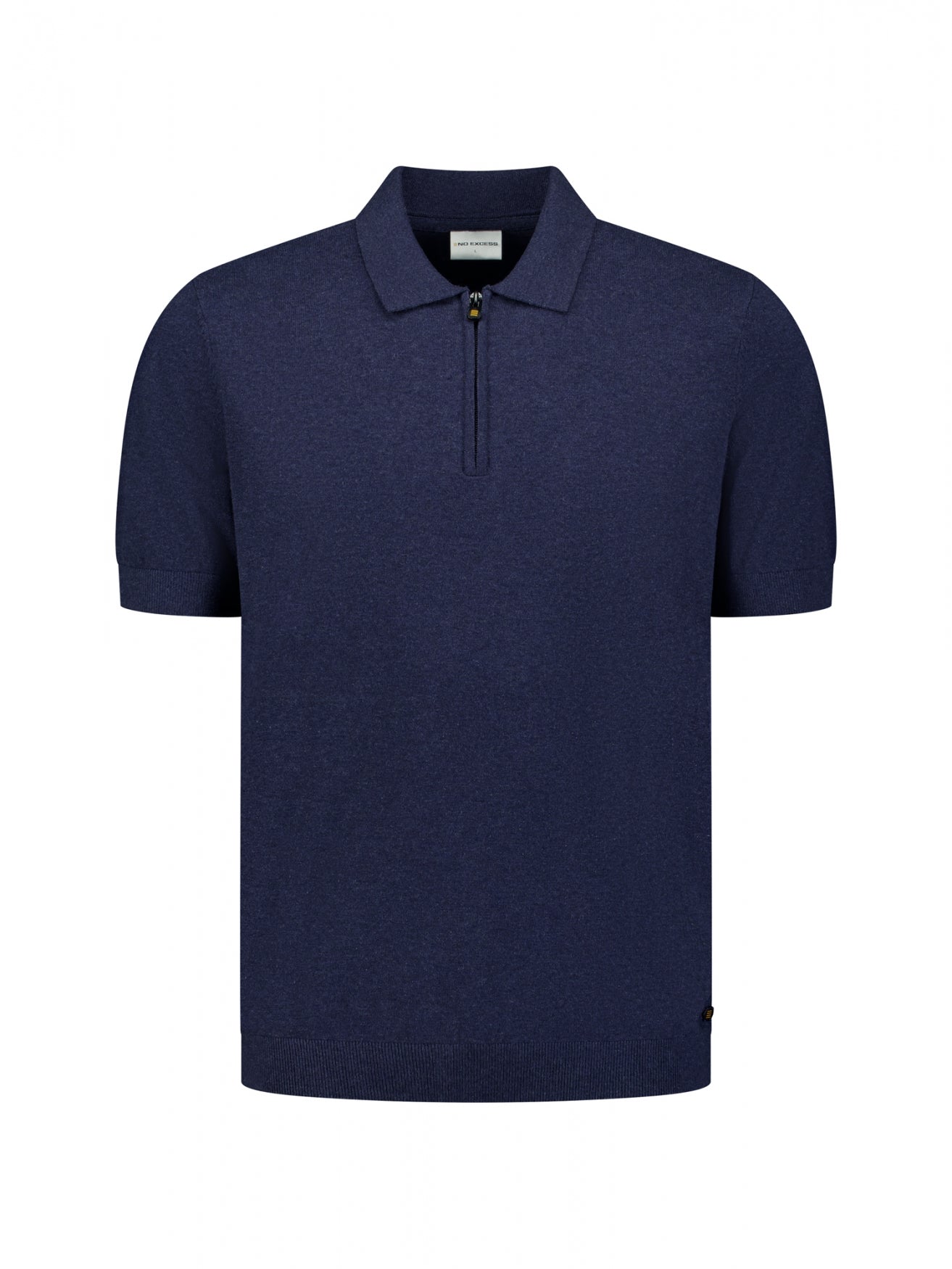 Knitted polo shirt with half-zip | Night