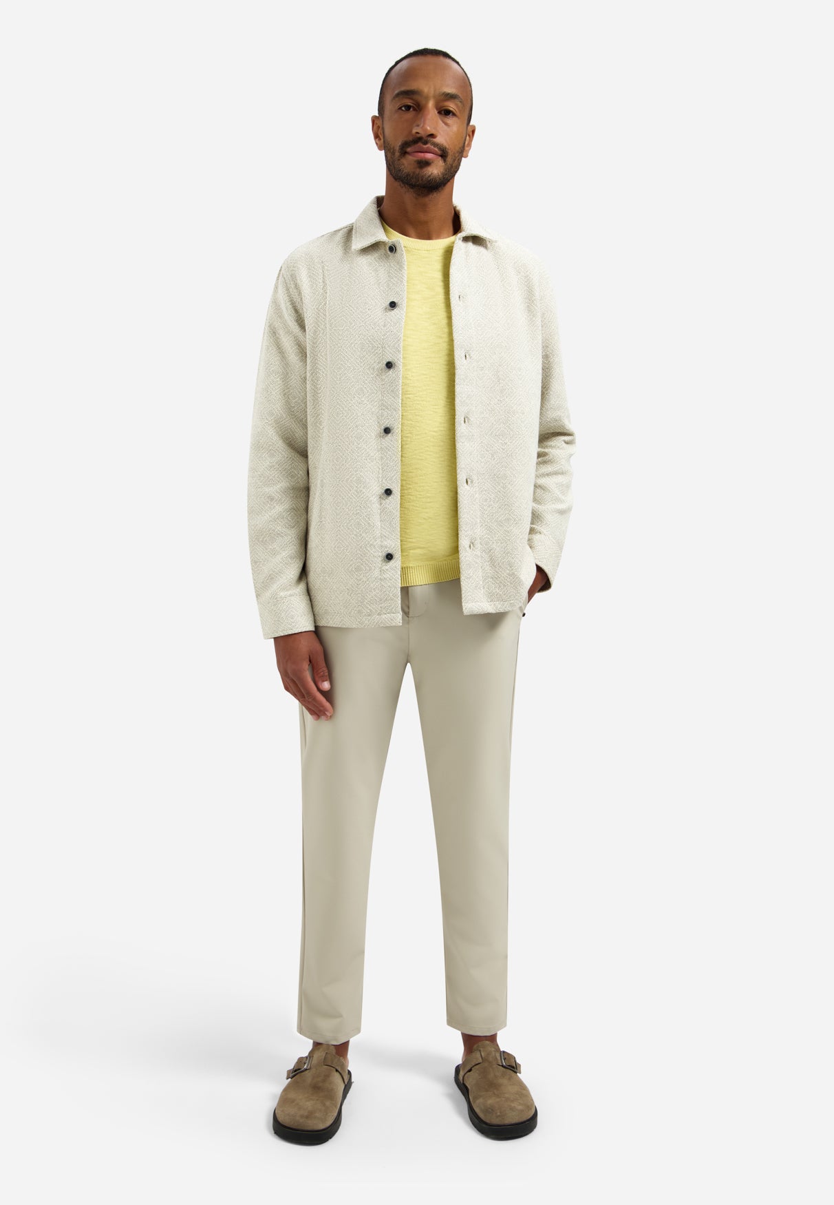 Knitted slub T-shirt | Yellow