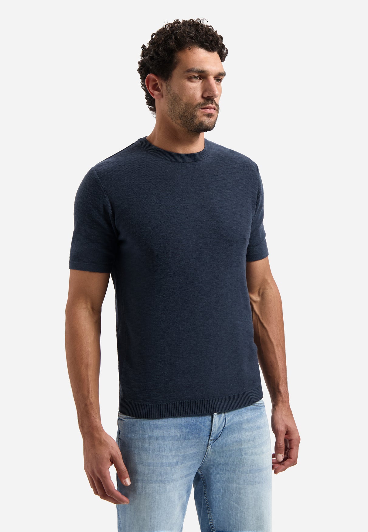 Knitted slub T-shirt | Night