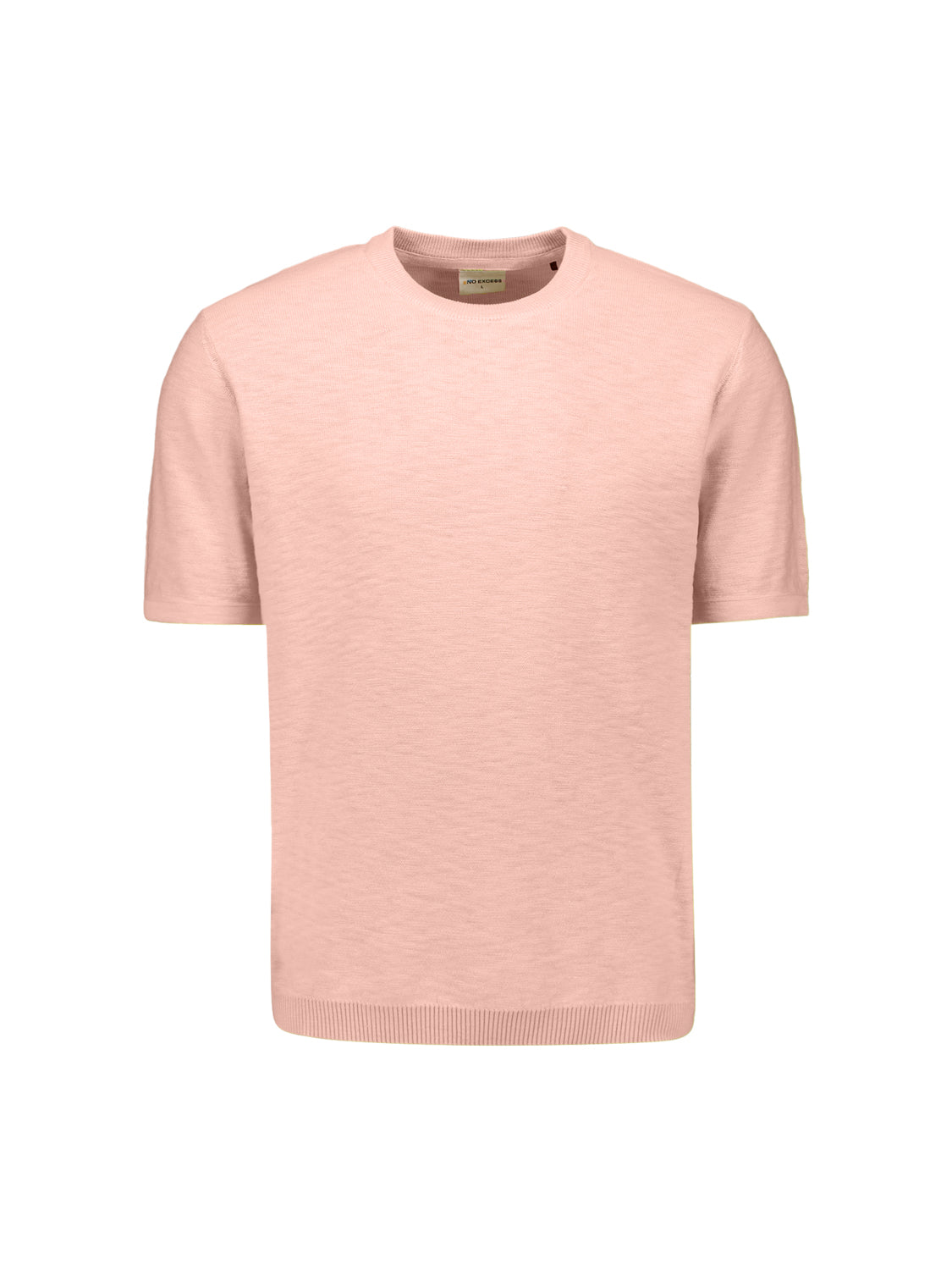 Knitted slub T-shirt | Light Mauve