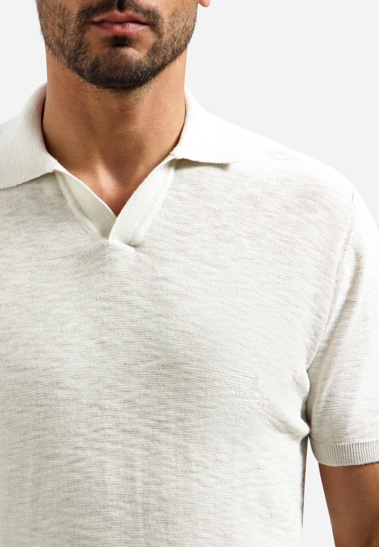 Knitted V-neck polo shirt | Kit