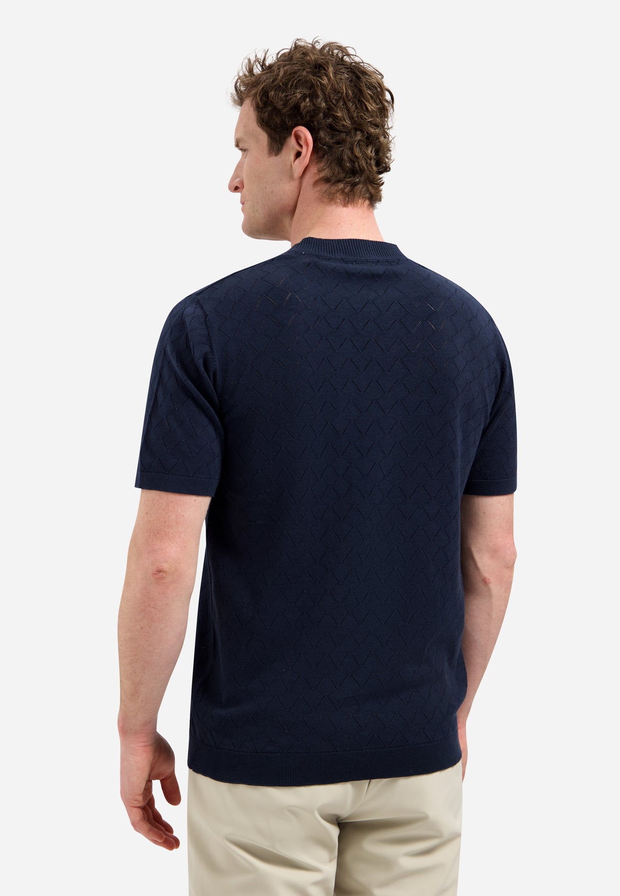 Knitted textured T-shirt | Night