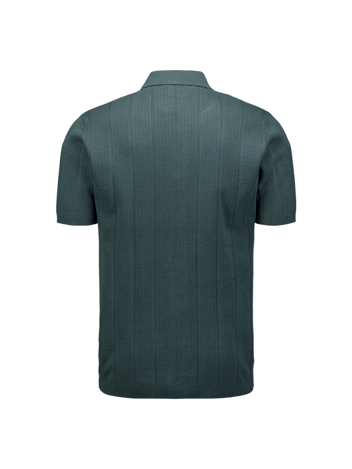 Knitted polo shirt with button closure | Dark Steel