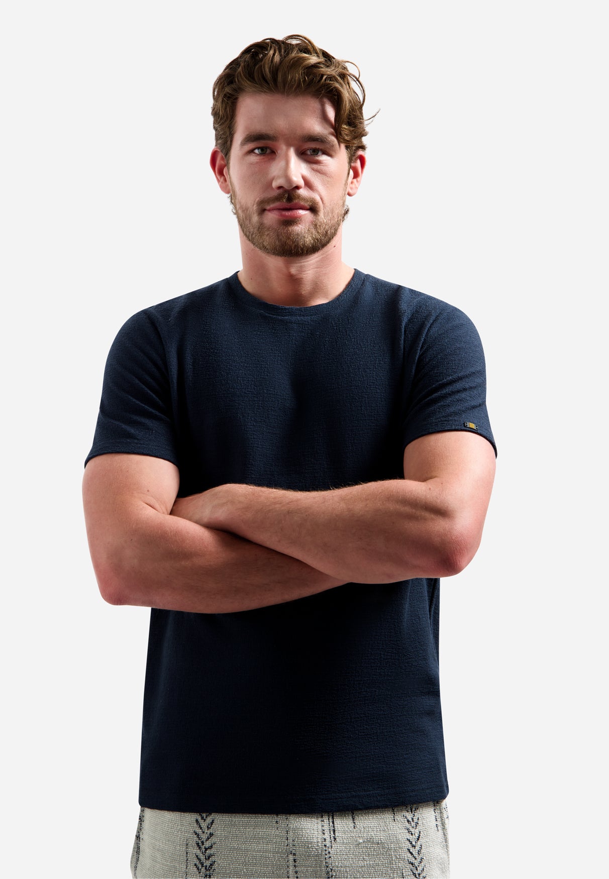 Plain T-shirt with a round neck | Night