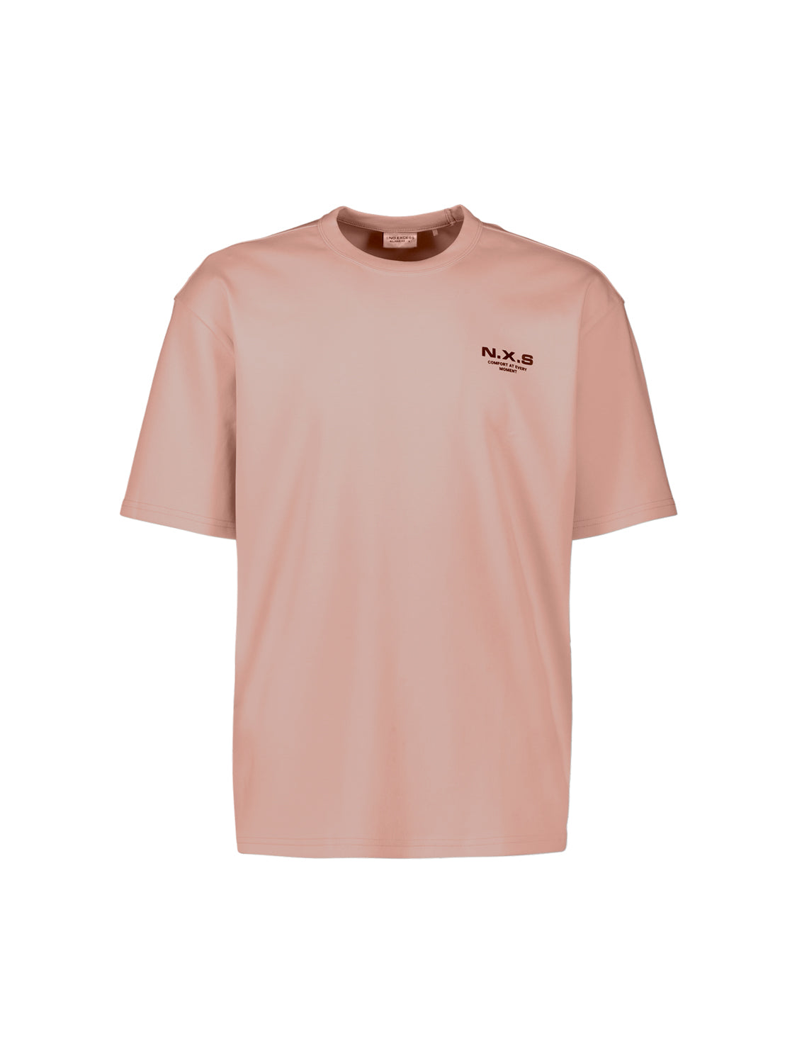 Heavy crew neck T-shirt | Light Mauve