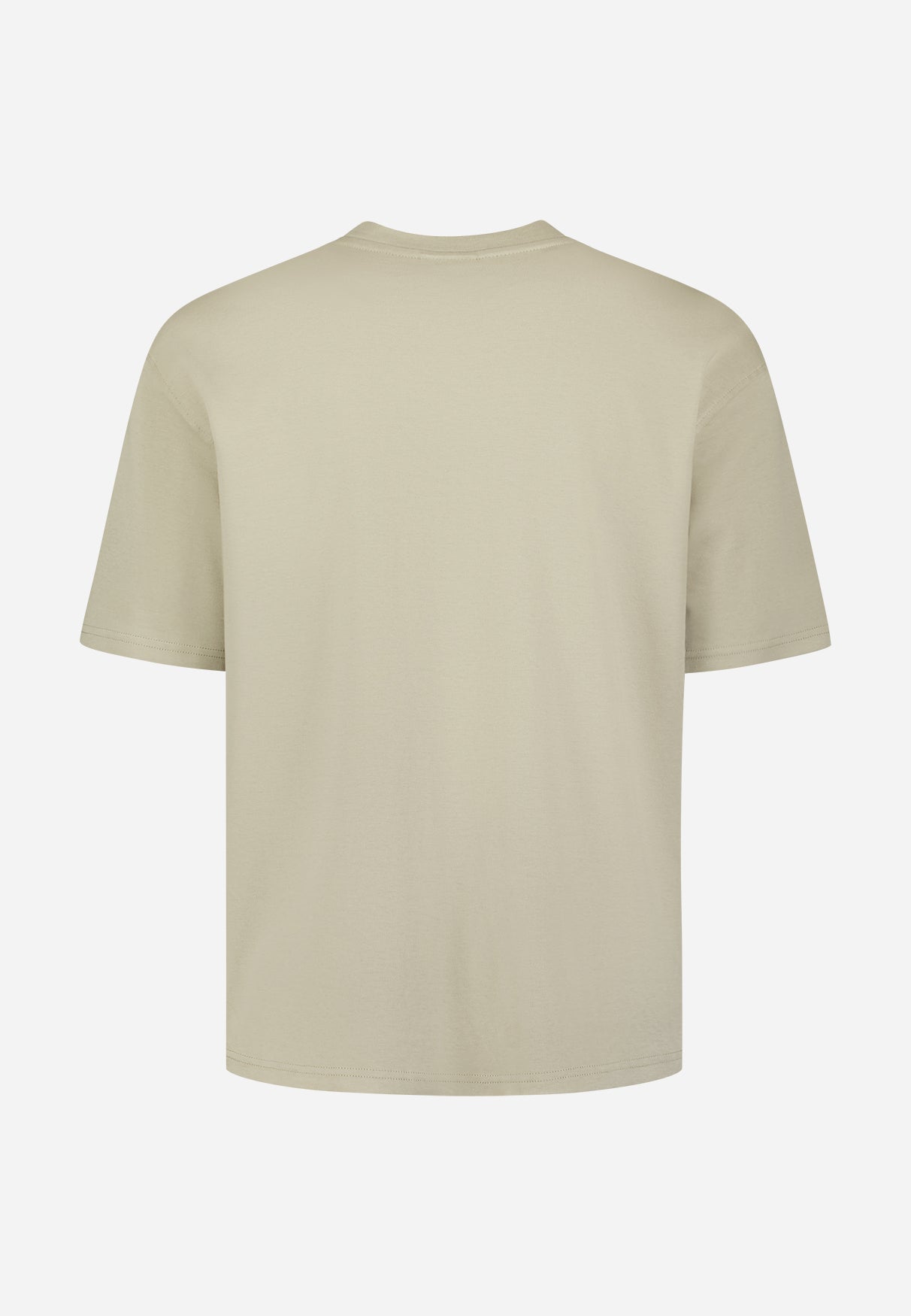 Interlock T-shirt with round neck. | Taupe