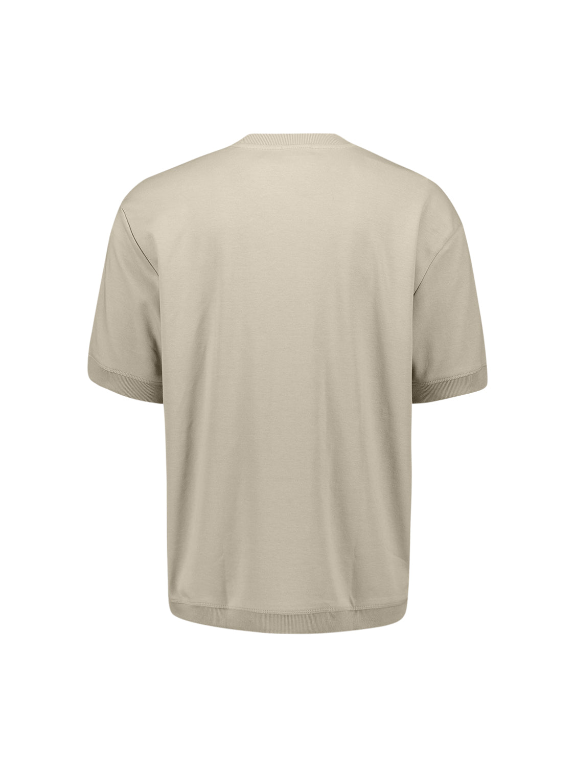 Interlock sweat T-shirt | Taupe