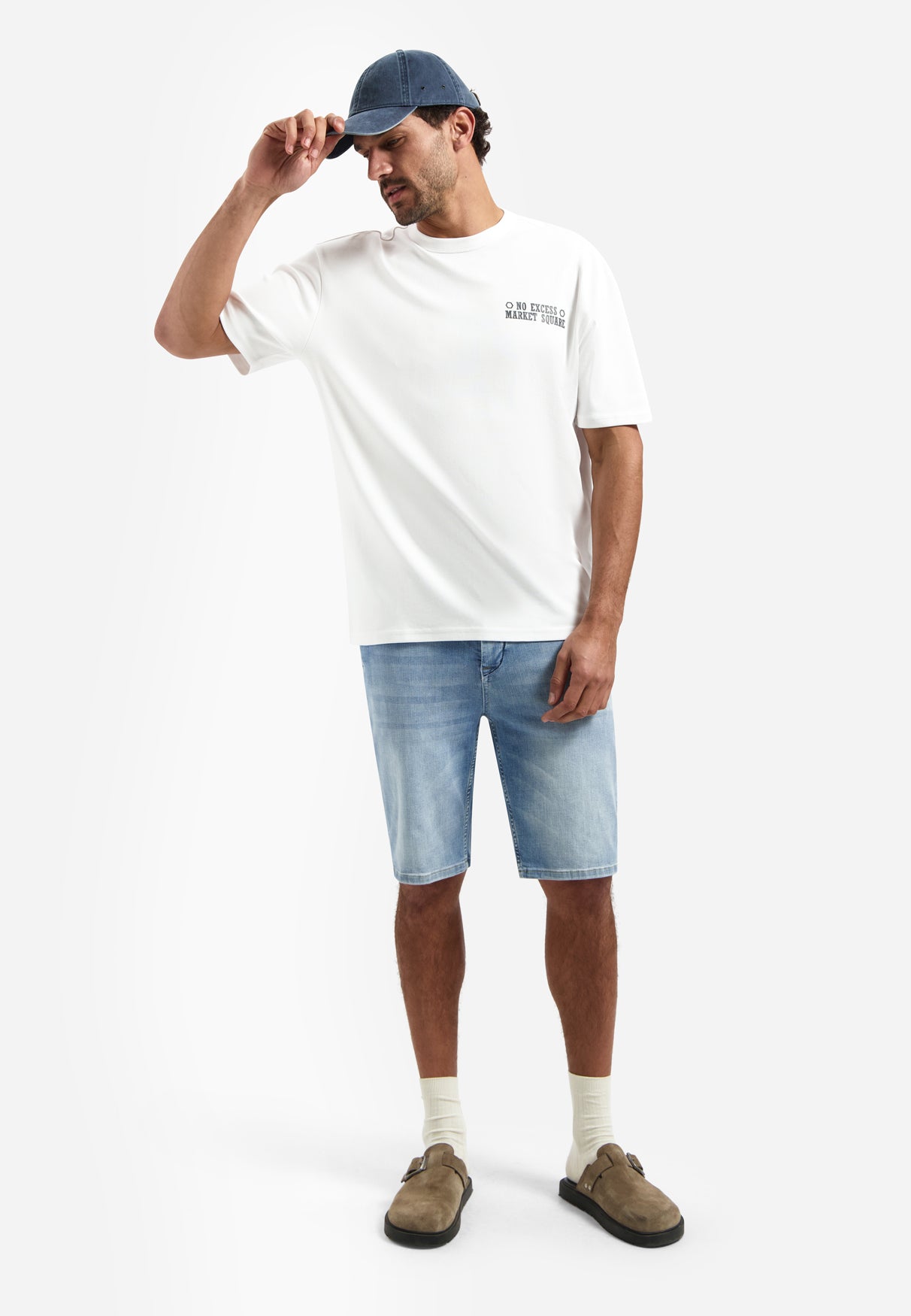 Interlock T-shirt with back print | White