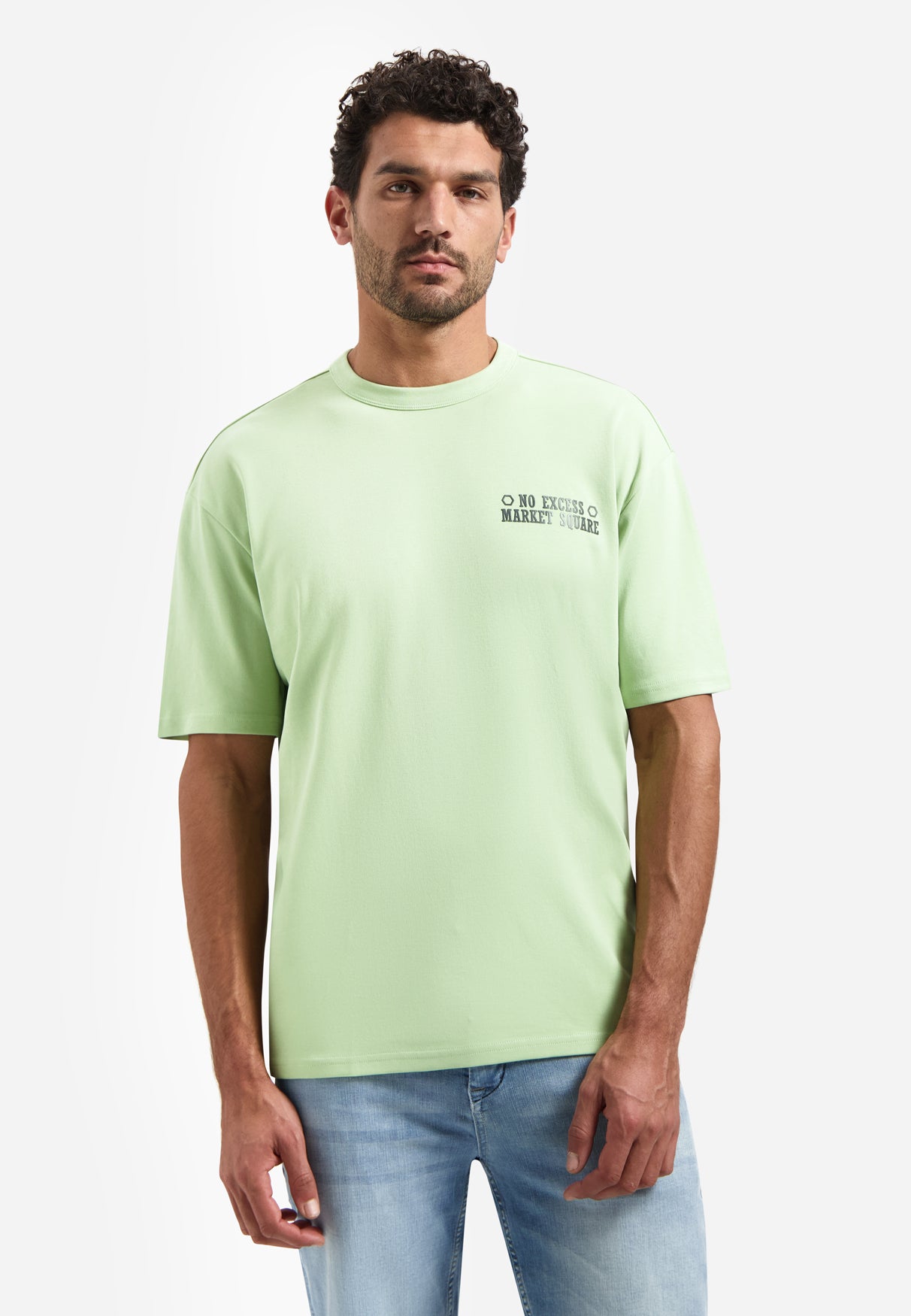 Interlock T-shirt with back print | Green