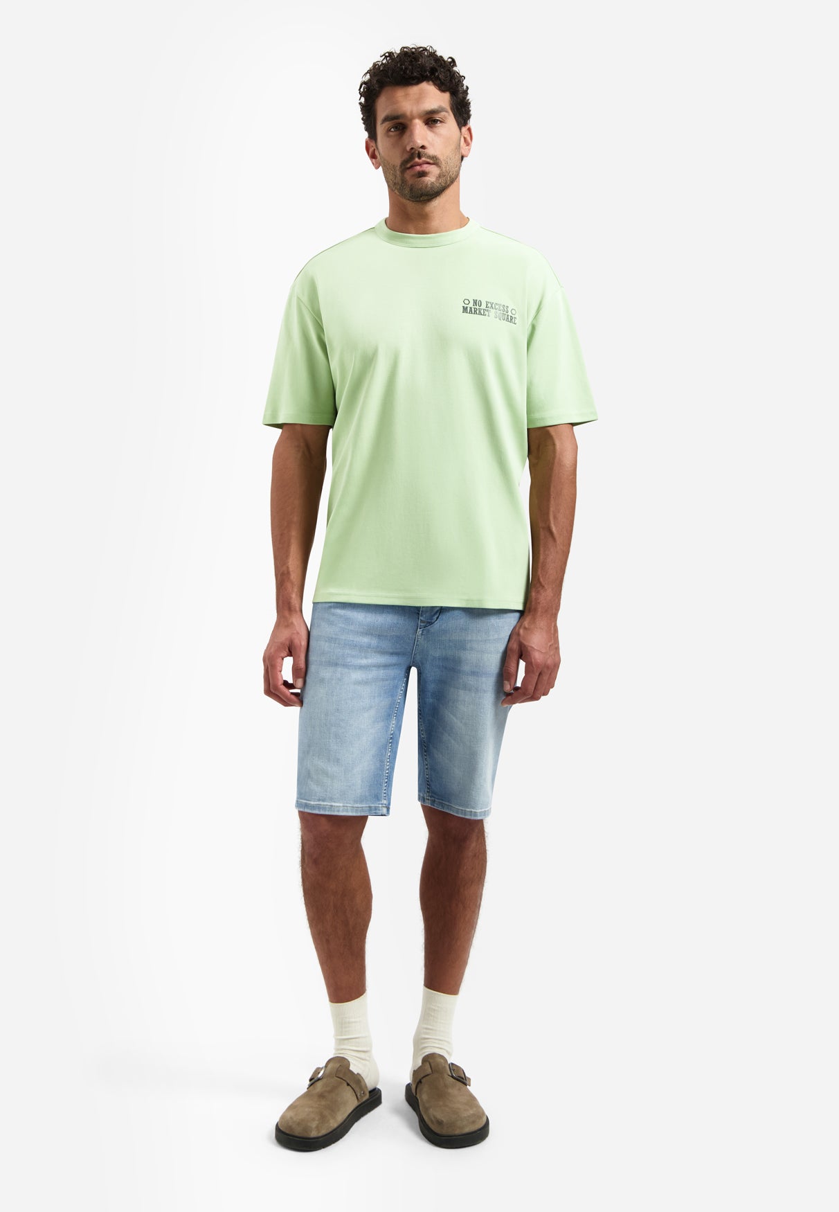 Interlock T-shirt with back print | Green