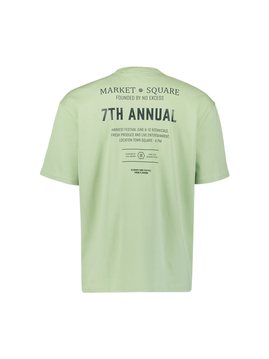 Interlock T-shirt with back print | Green