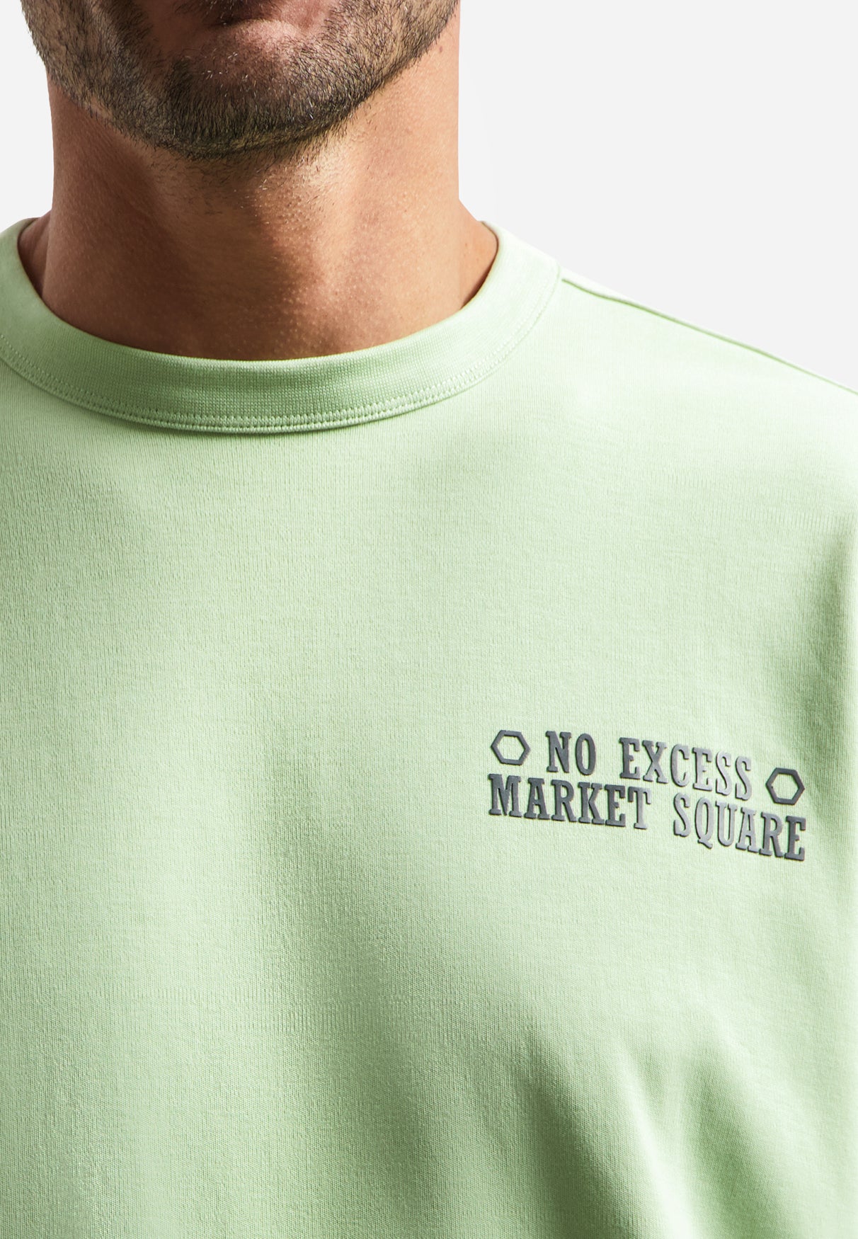 Interlock T-shirt with back print | Green