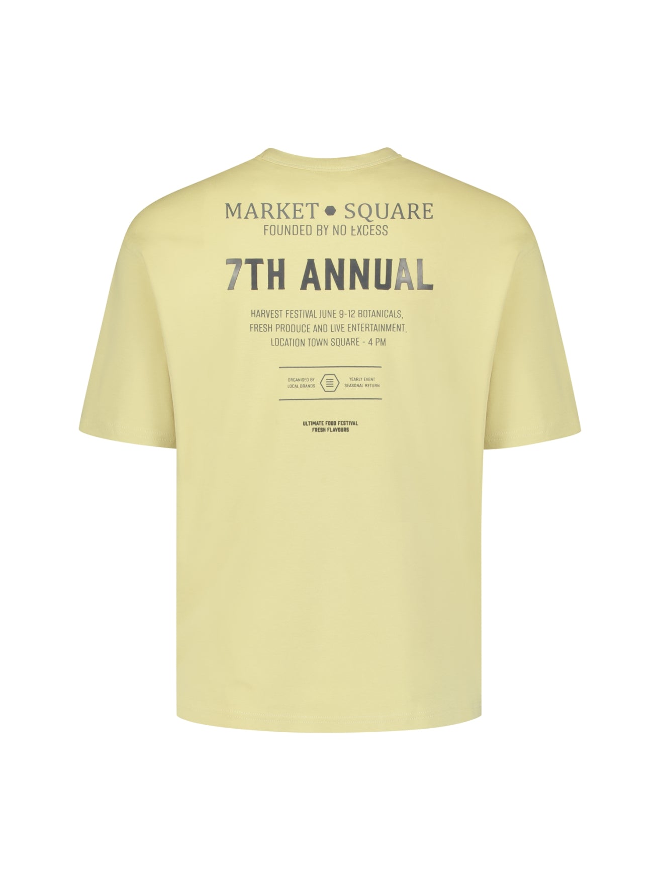 Interlock T-shirt with back print | Yellow