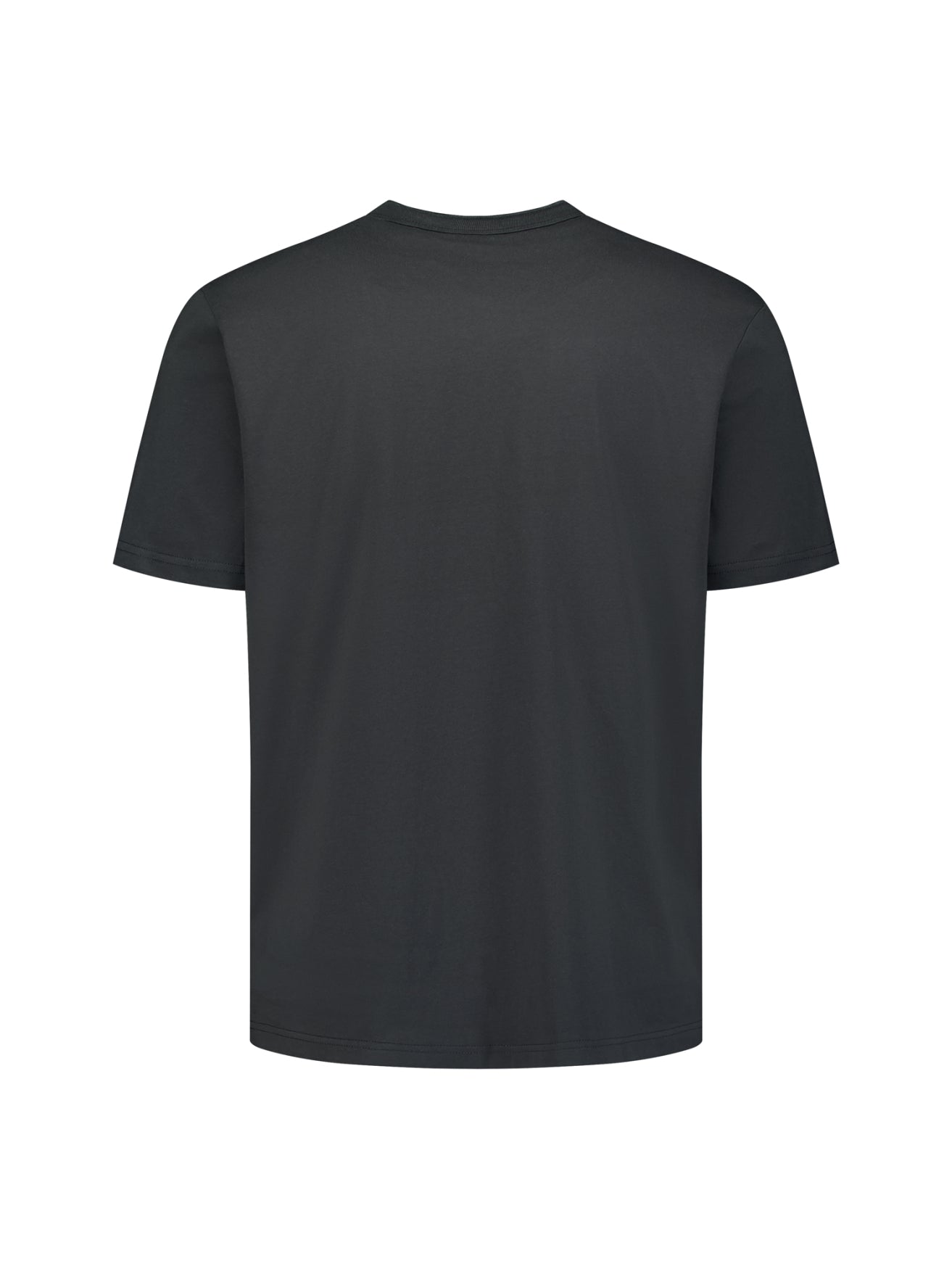 Melange T-shirt with button closure | Dark Steel