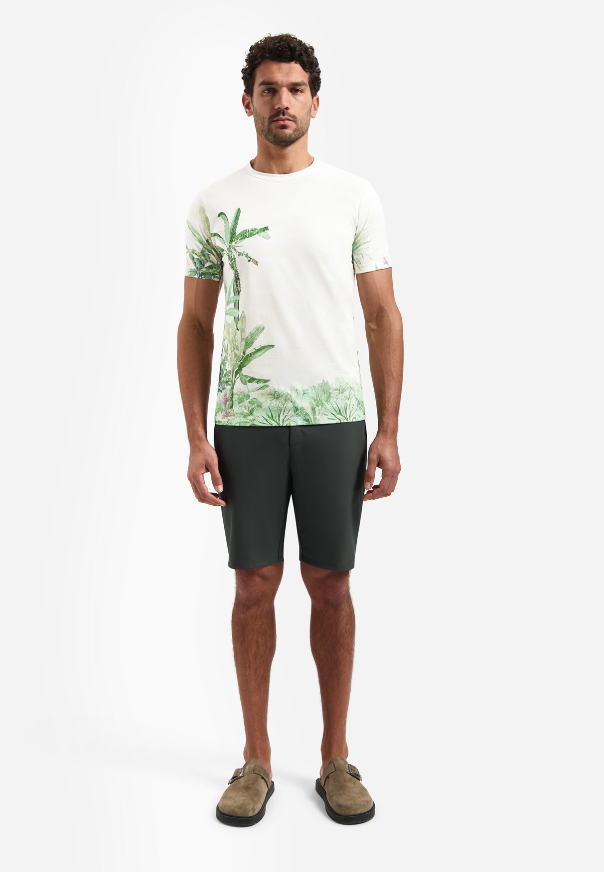T-shirt with botanical print | Green