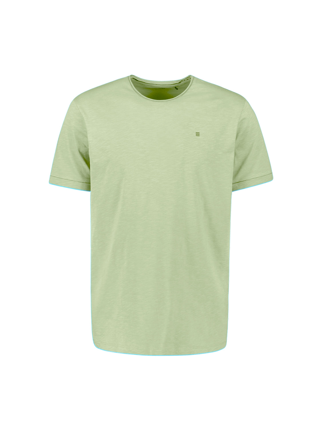 Slub T-shirt with round neck | Seagreen