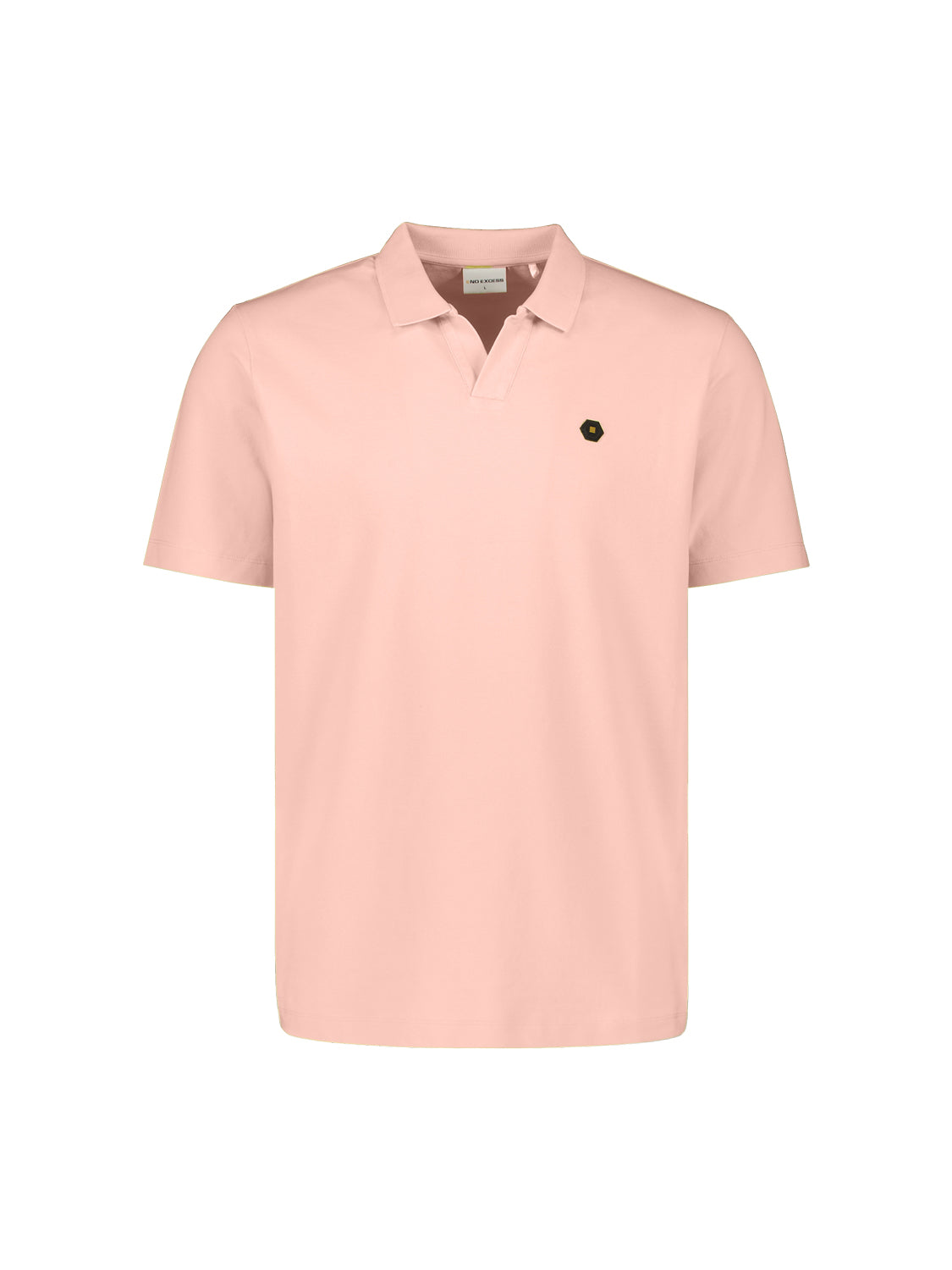 Basic polo shirt with V-neck | Light Mauve