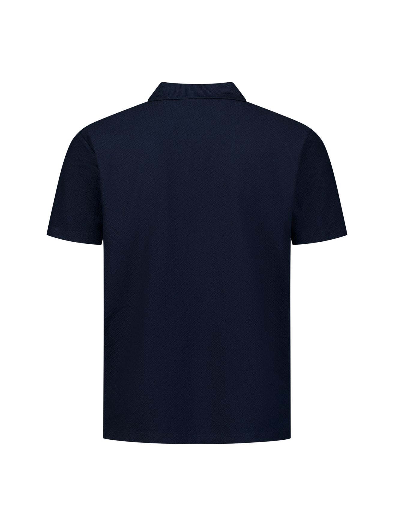 Jacquard polo shirt with a zipper | Night