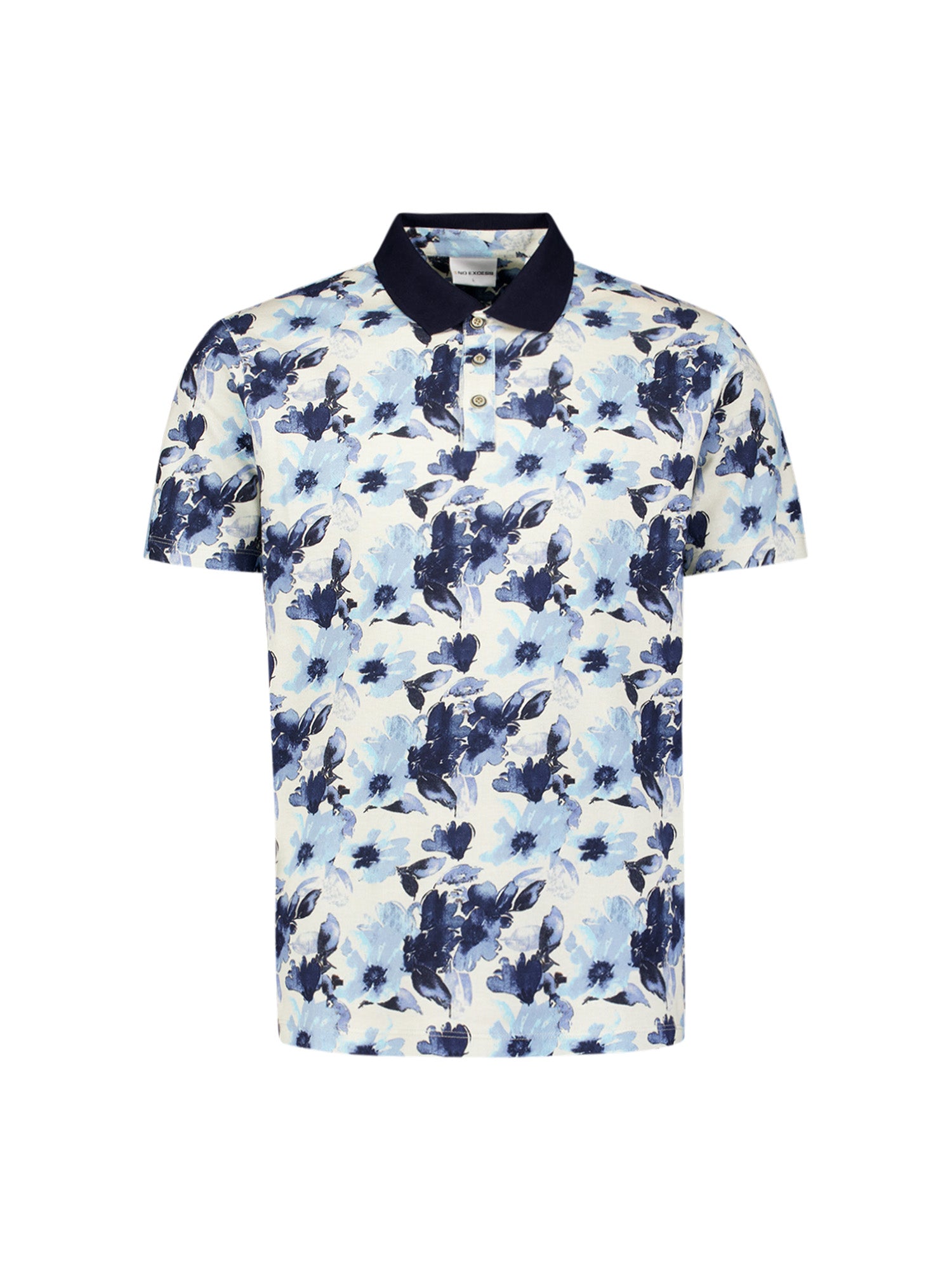 Polo shirt with all-over print | Blue