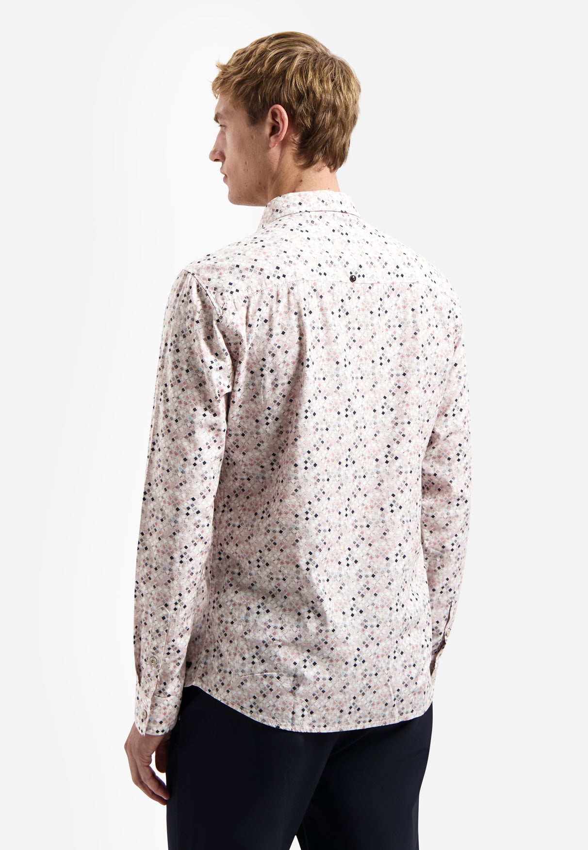 Shirt with microprint | Light Mauve
