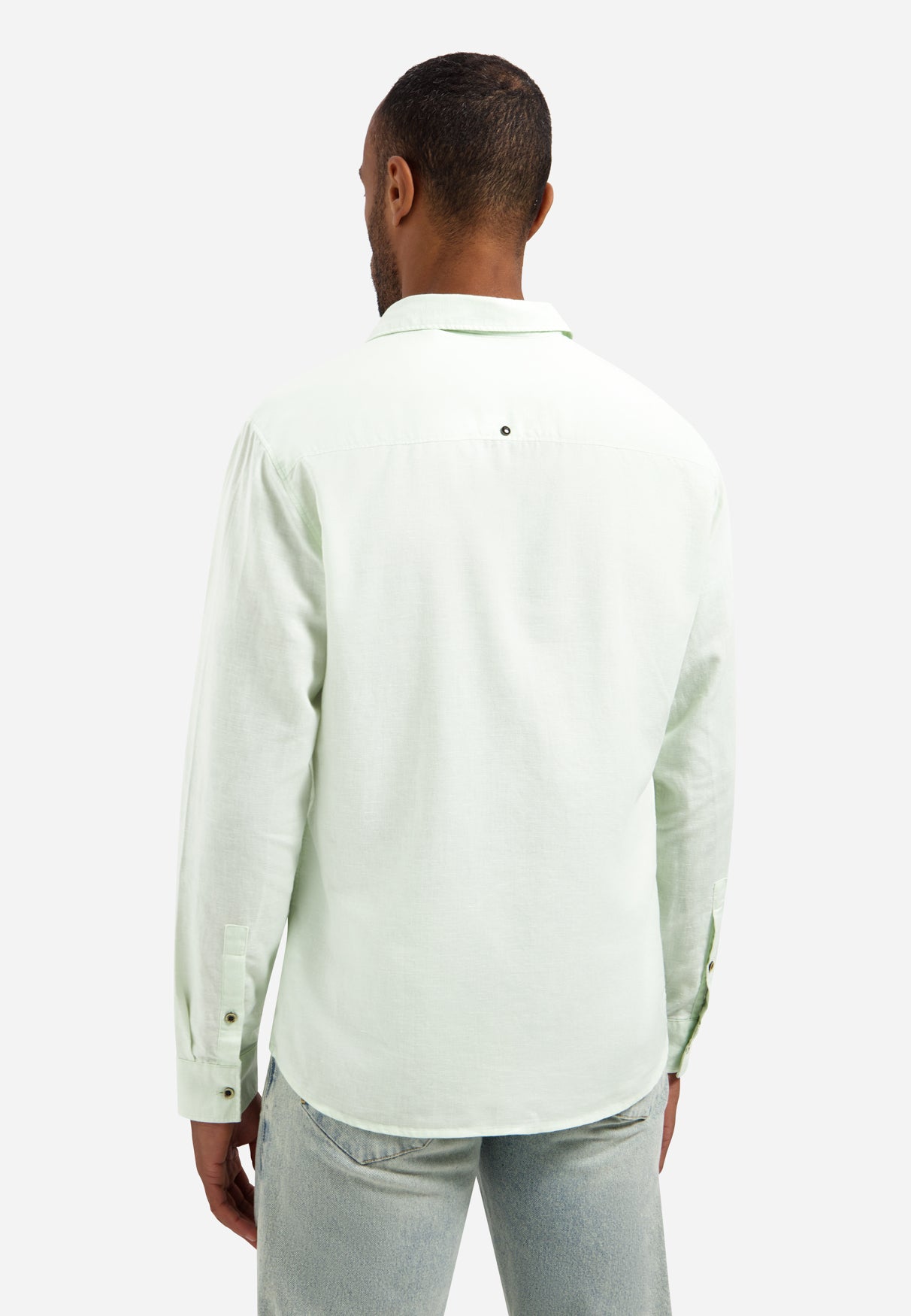 Linen blend shirt | Seagreen