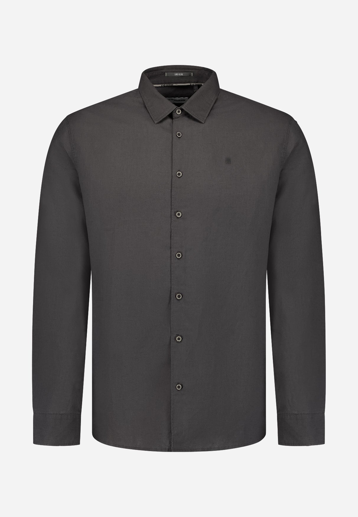 Linen blend shirt | Dark Steel