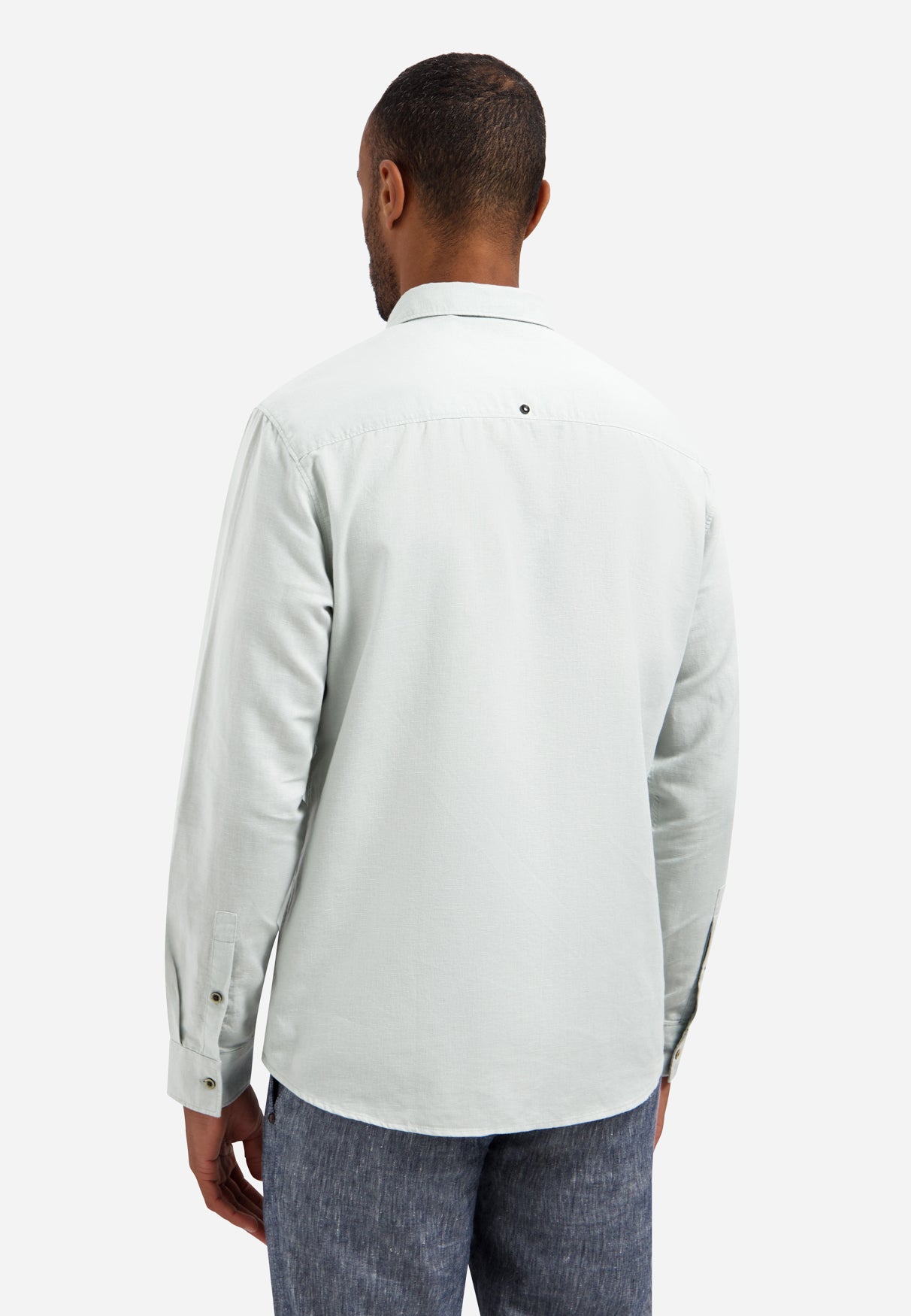 Linen blend shirt | Dusty Green