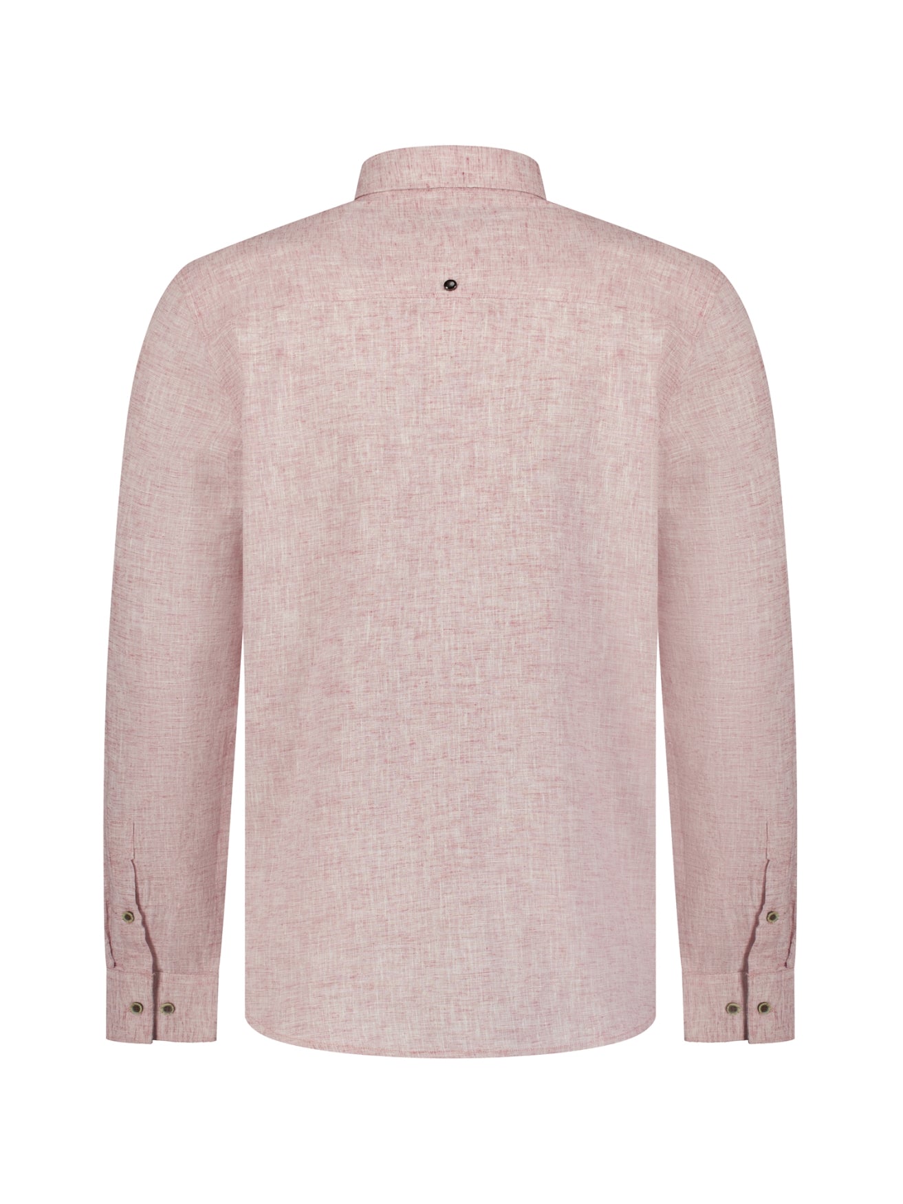 Two-tone linen blend shirt | Mauve