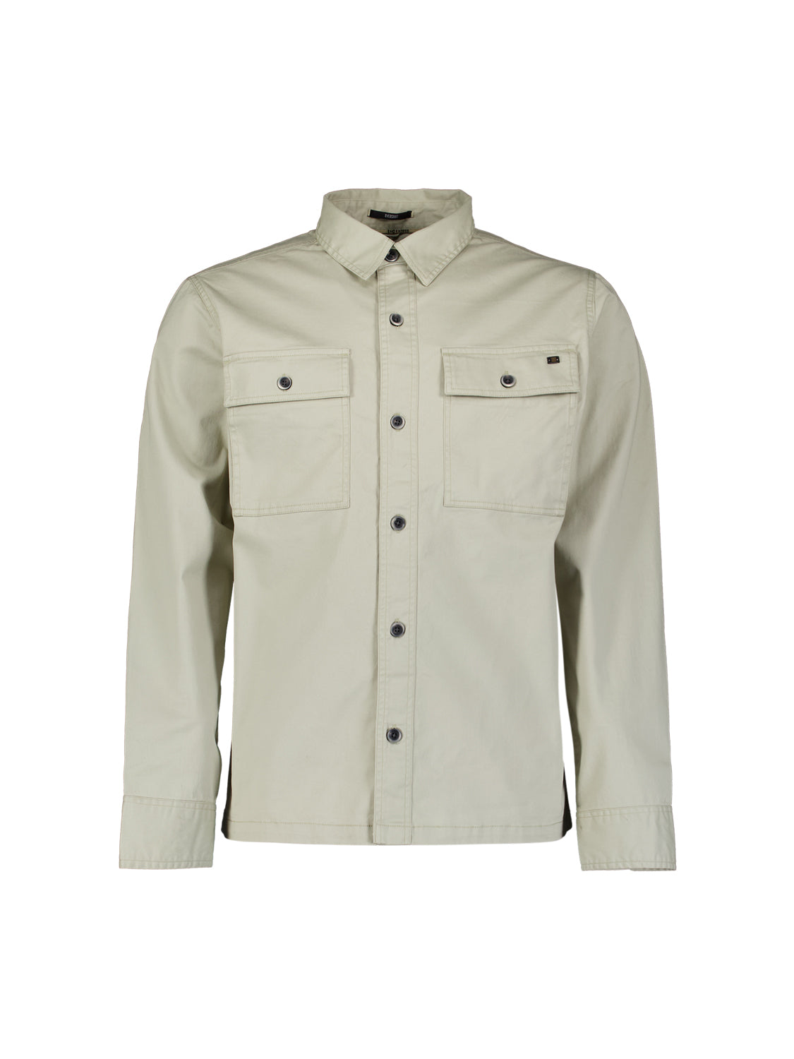Twill stretch overshirt | Light Moss