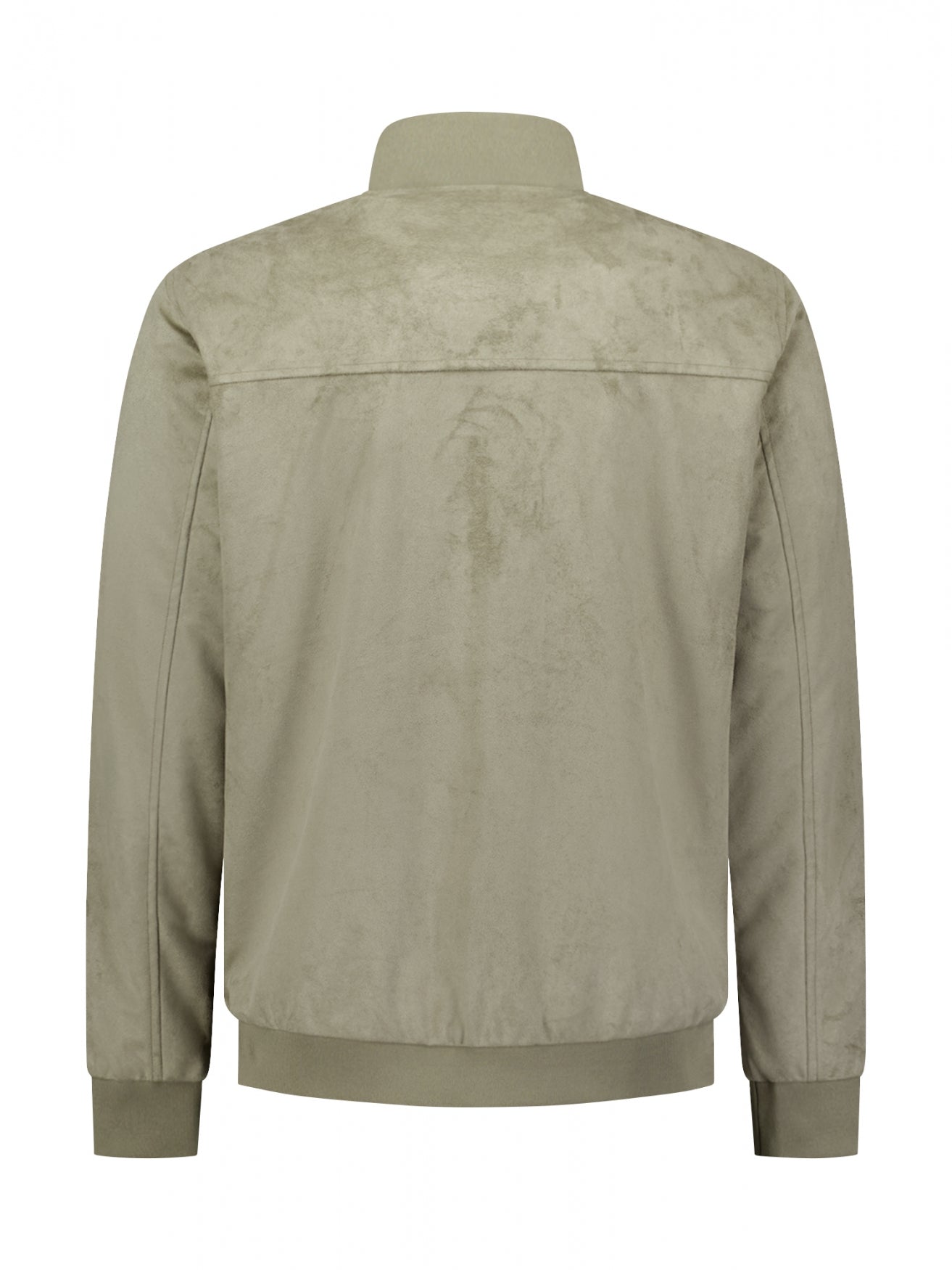 Suede-look bomber jacket | Light Moss