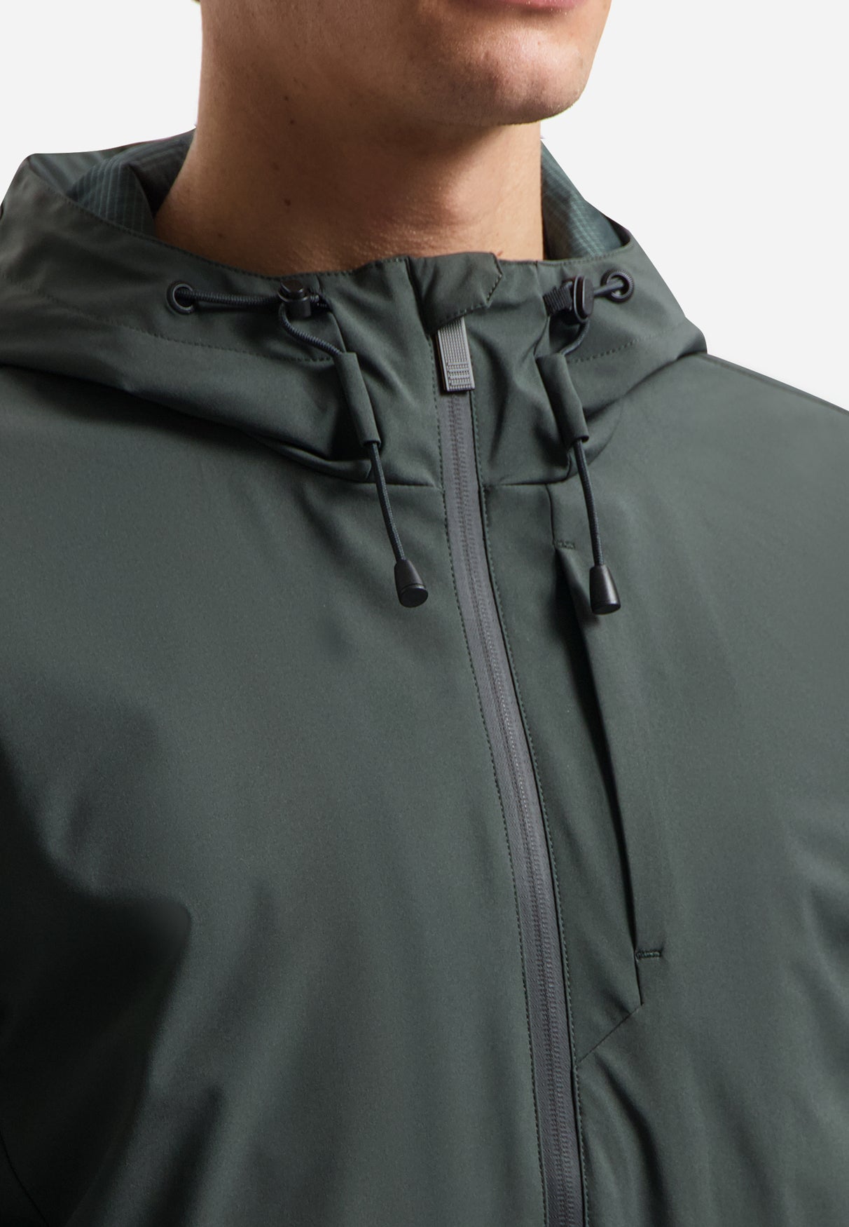 Hooded summer jacket | Dark Steel