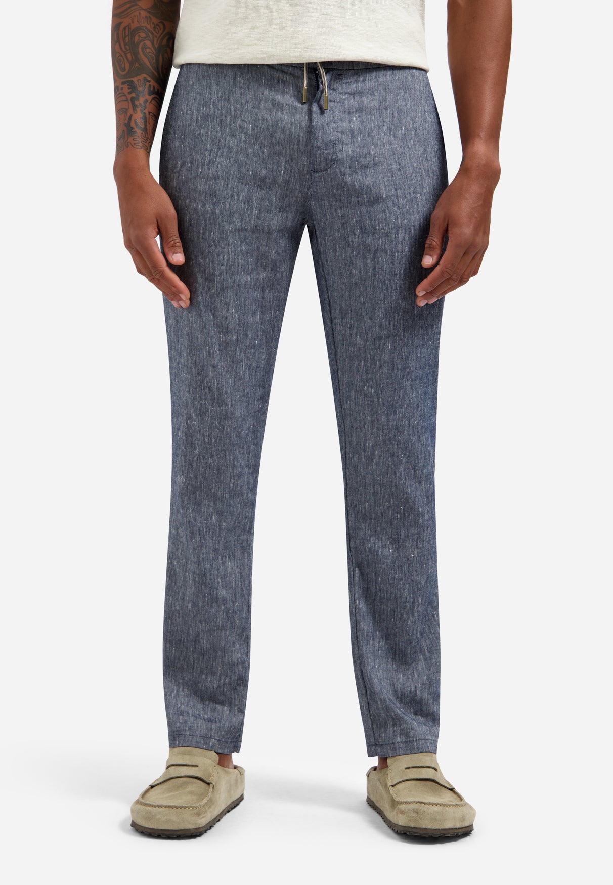 Linen-blend trousers | Night