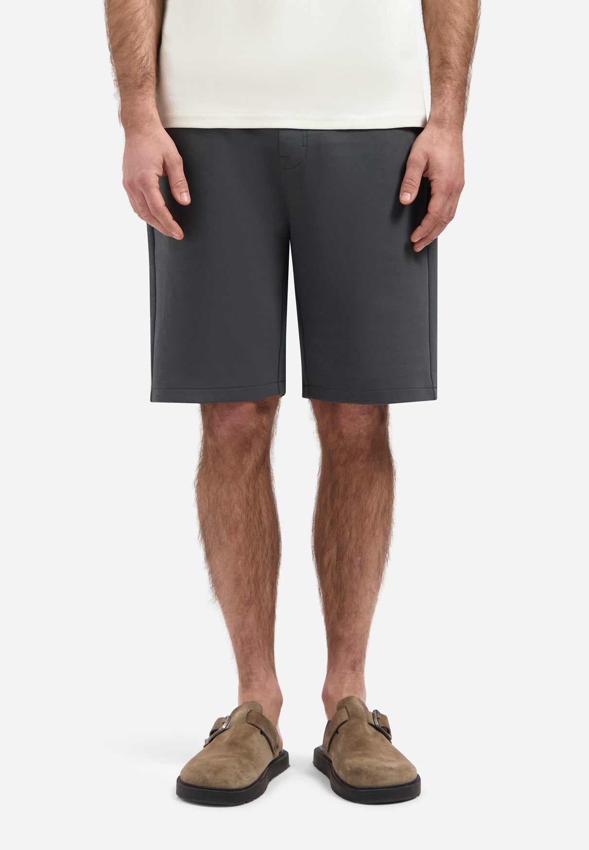 Interlock jersey shorts | Dark Steel