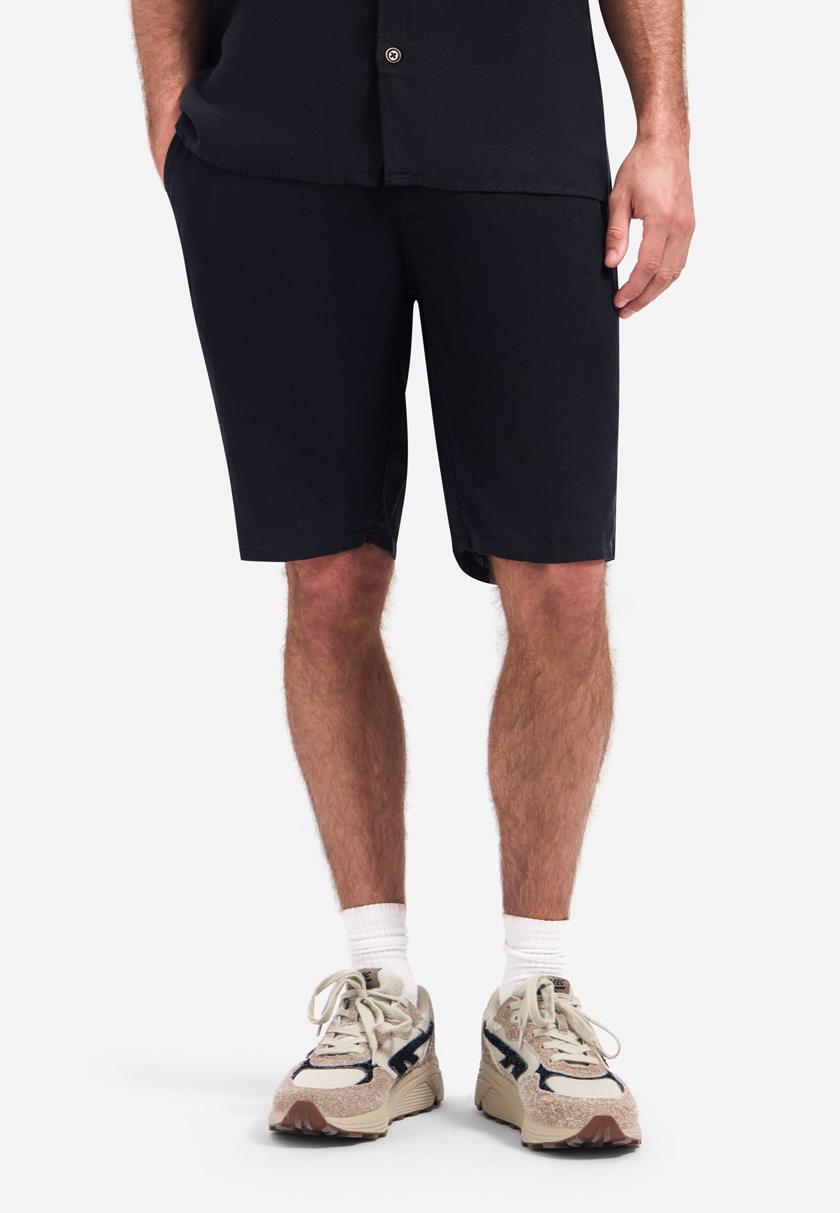 Chino shorts with drawstring | Night