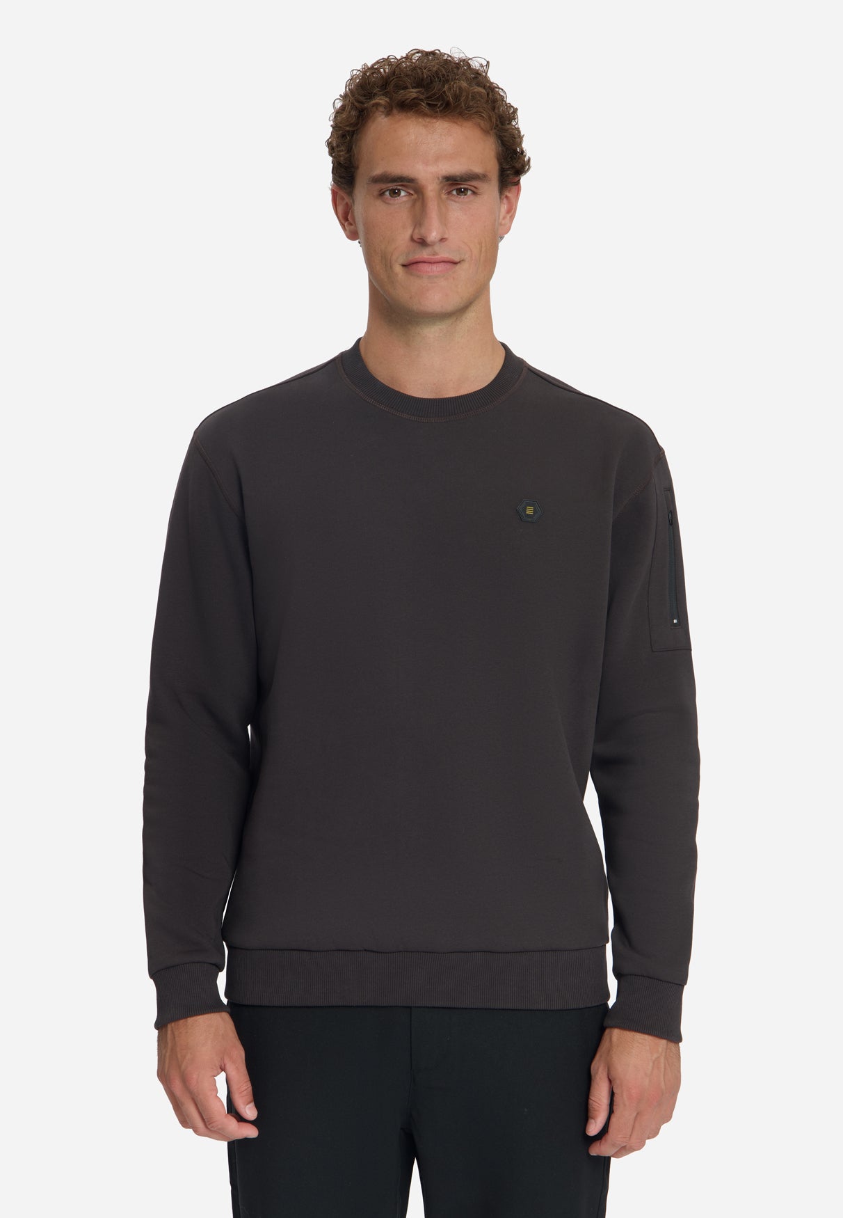 Crew Neck Sweater | Dark Brown