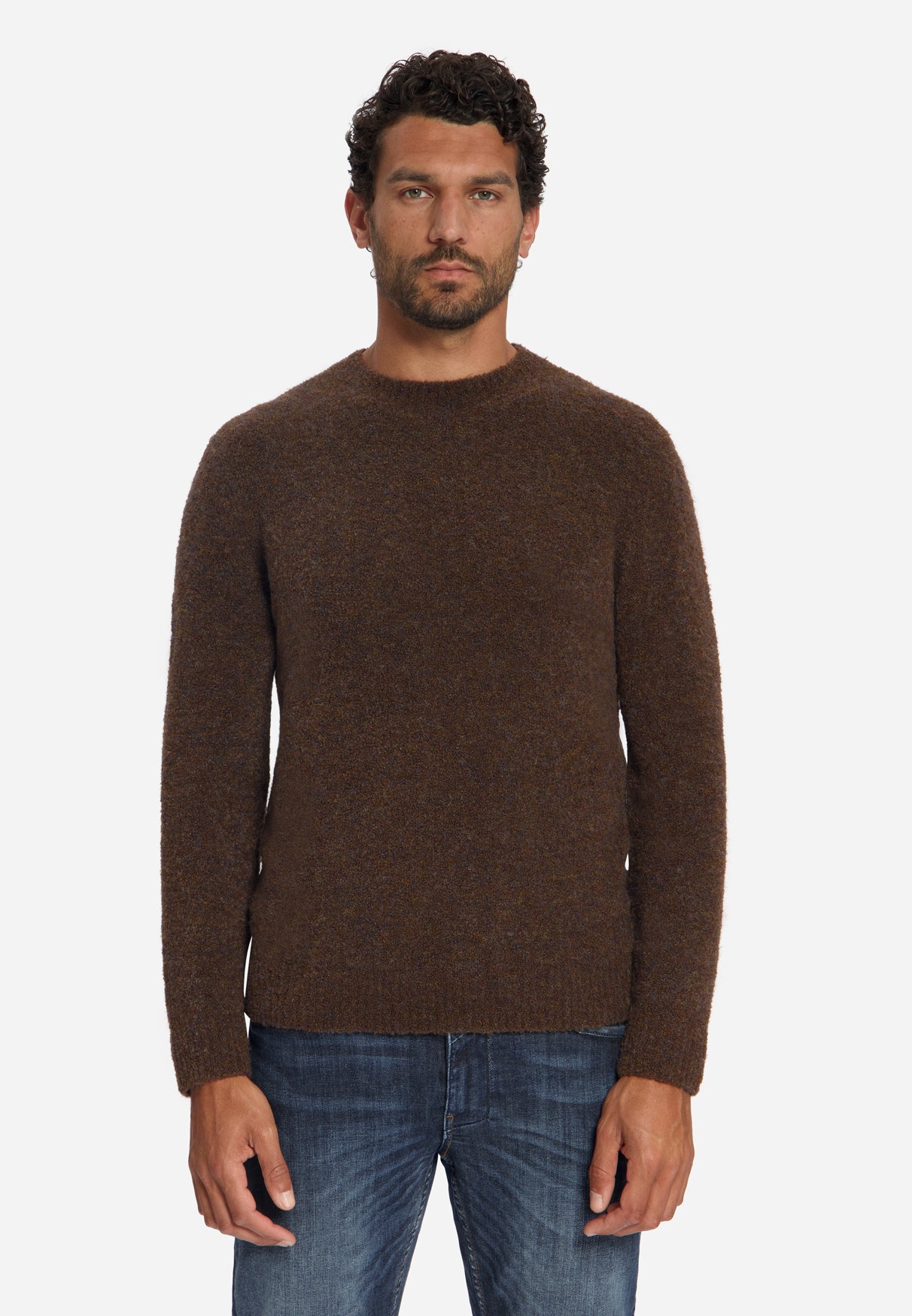 Soft Melange Jumper | Dark Brown