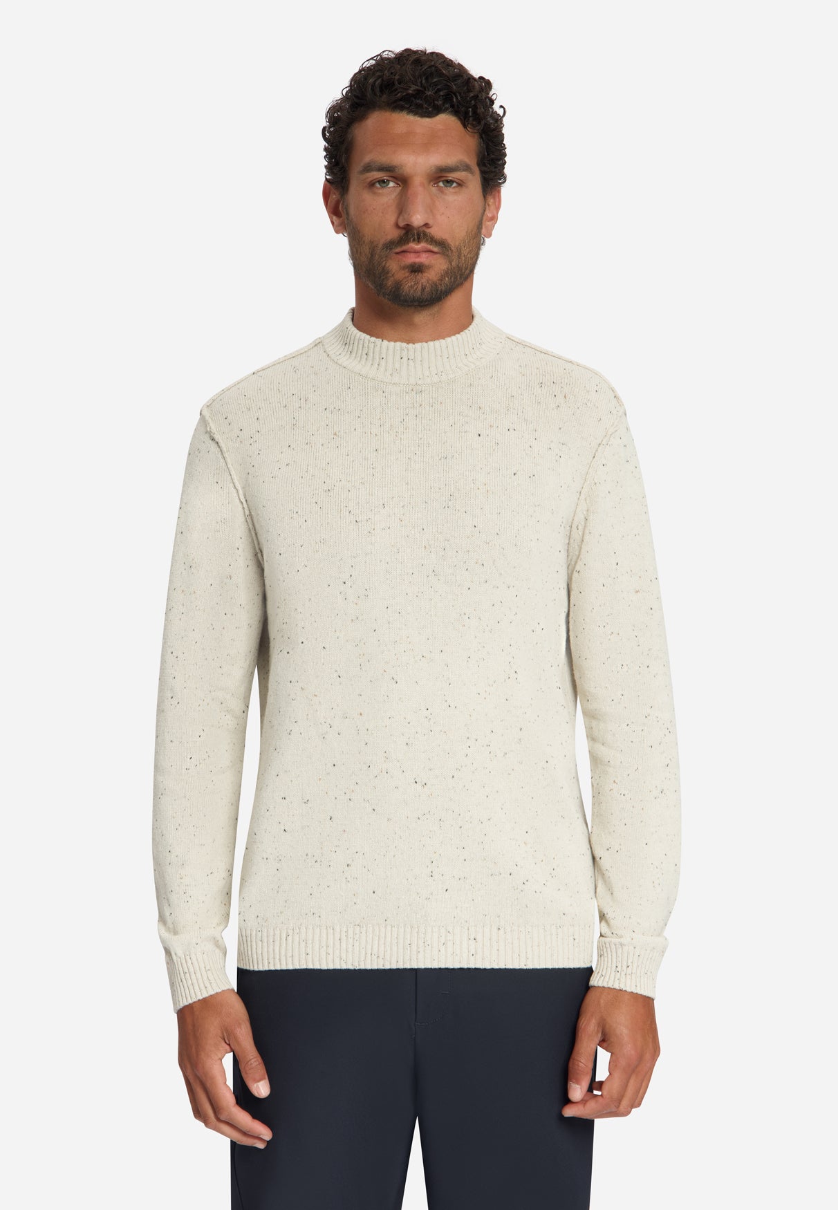 Tweed Knit Jumper | Stone