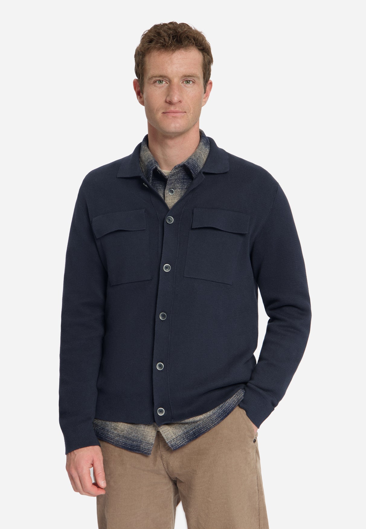 Knitted Overshirt | Dark Night