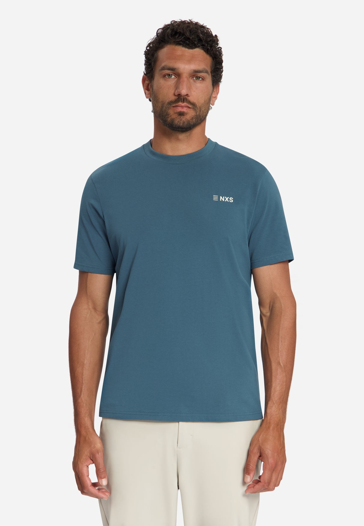 Back Print T-Shirt | Shadow Blue