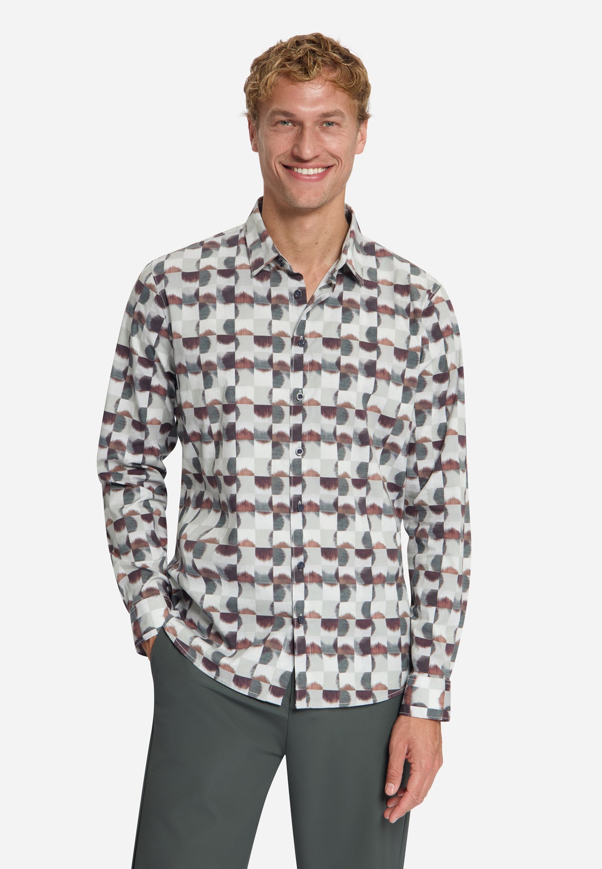 Shirt Stretch Allover Printed | Cayenne