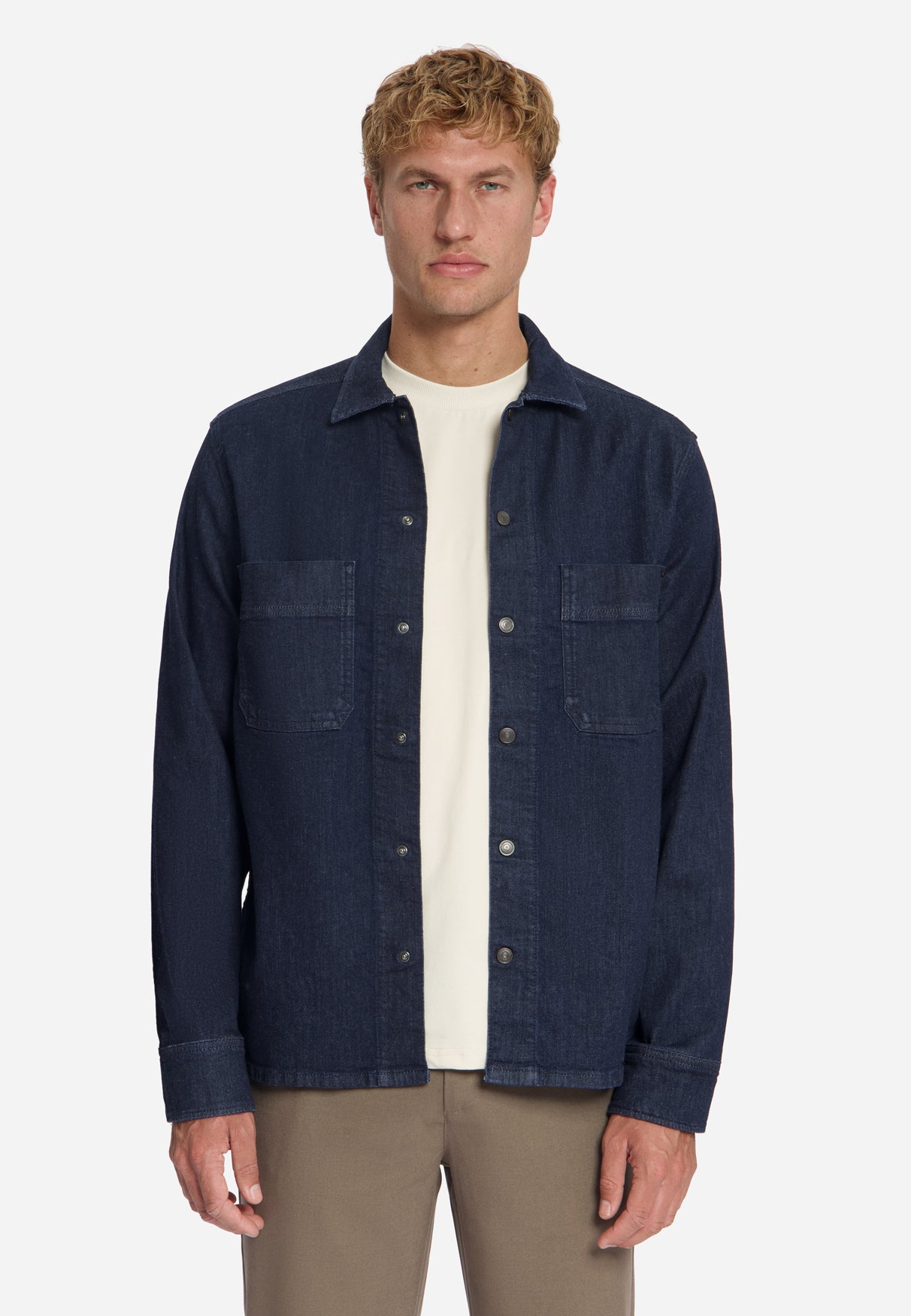 Denim Stretch Overshirt | Rinse Denim