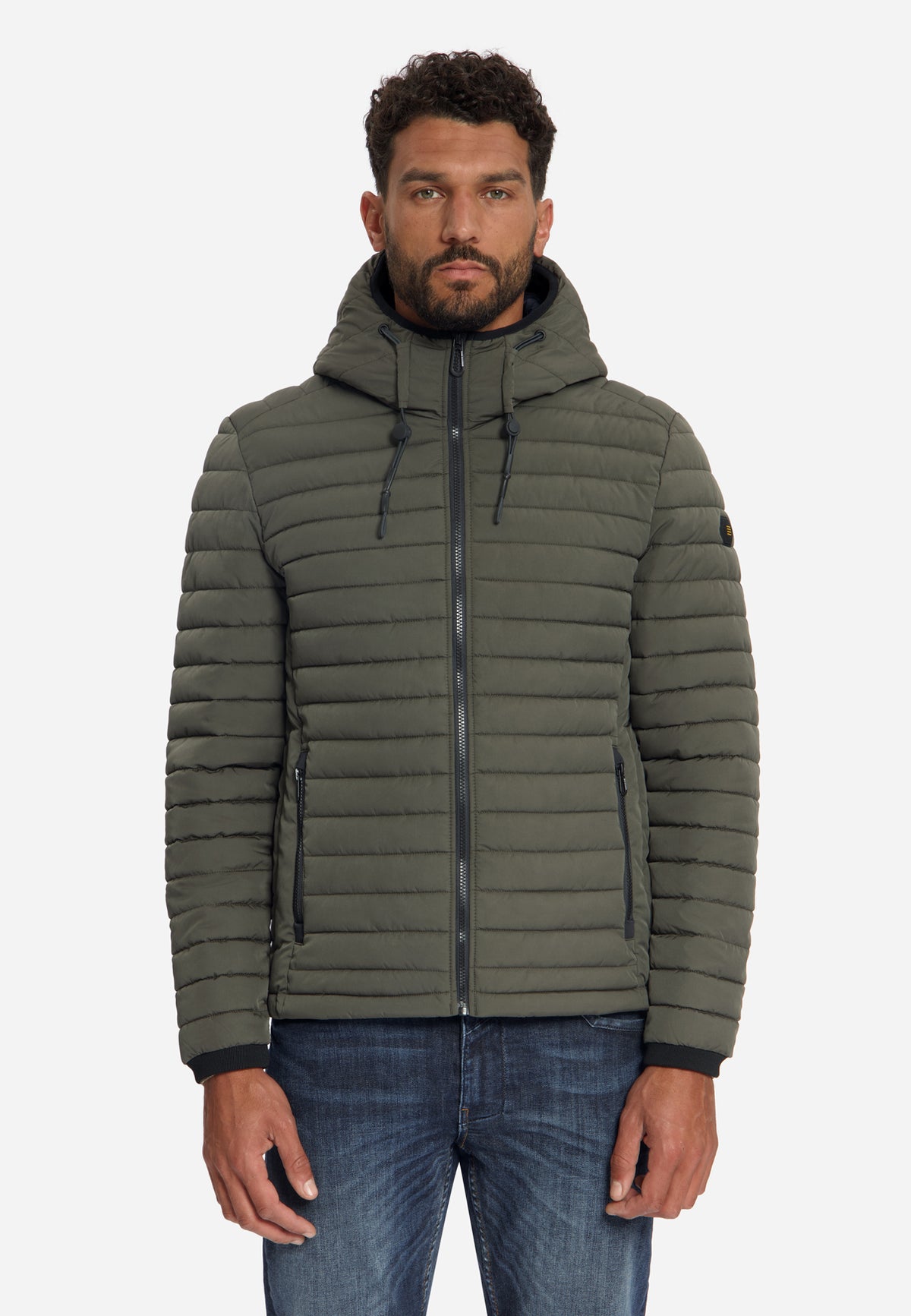 Hooded Padded Jacket | Army