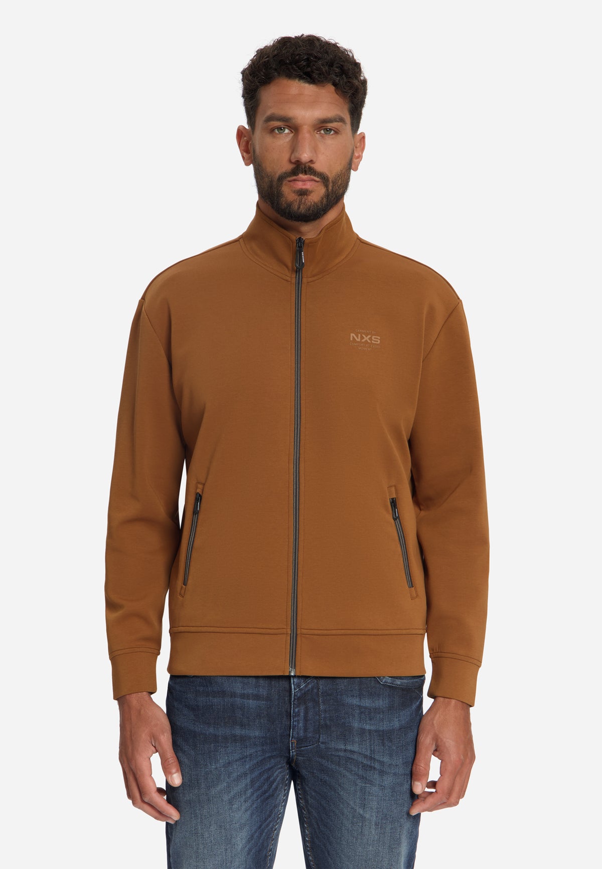 Full-Zip Sweater | Caramel