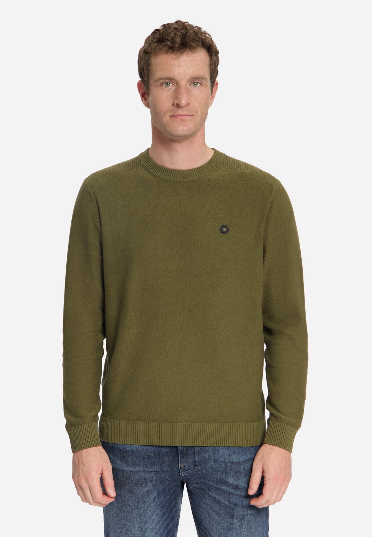 Crew Neck Jumper | Moss