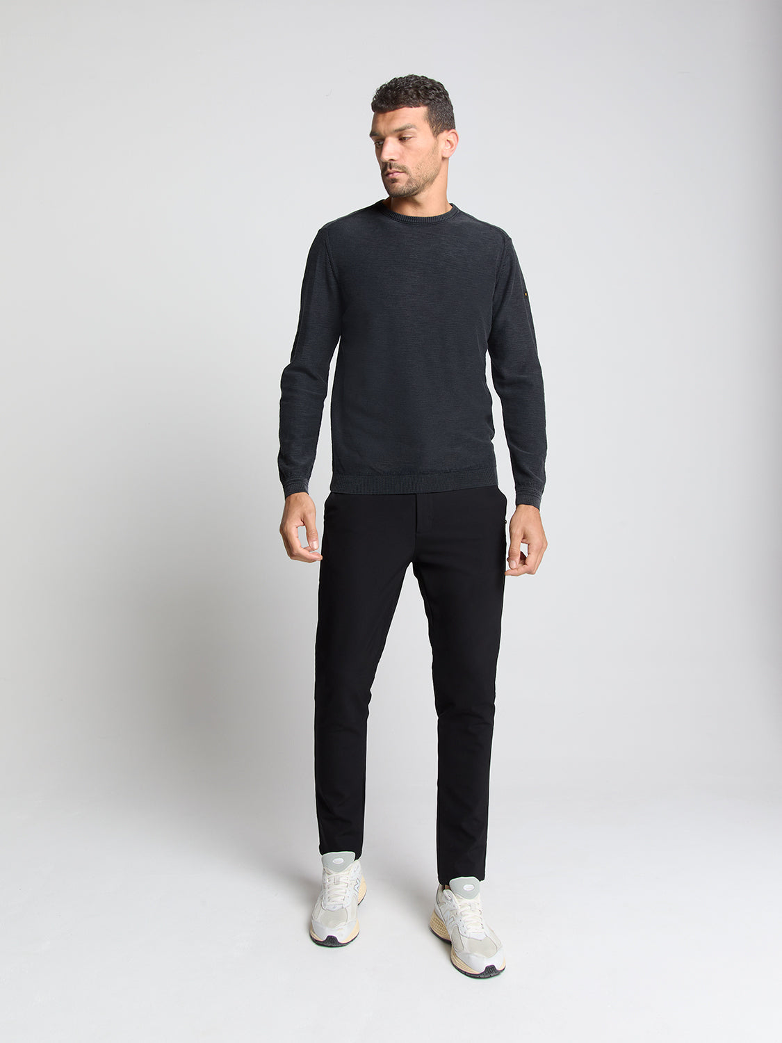 Timeless Basics Stone Washed Jumper | Black
