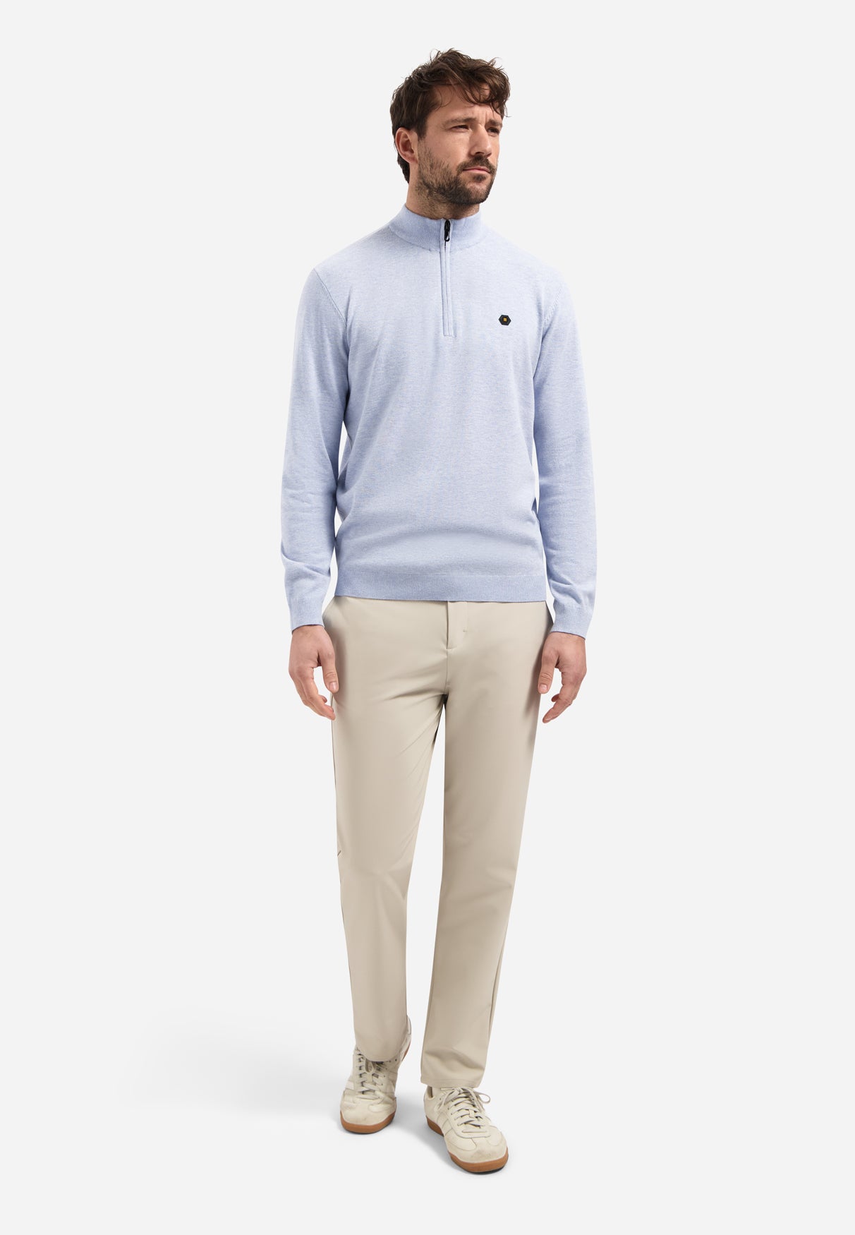 Timeless Basics Half Zip Jumper | Blue